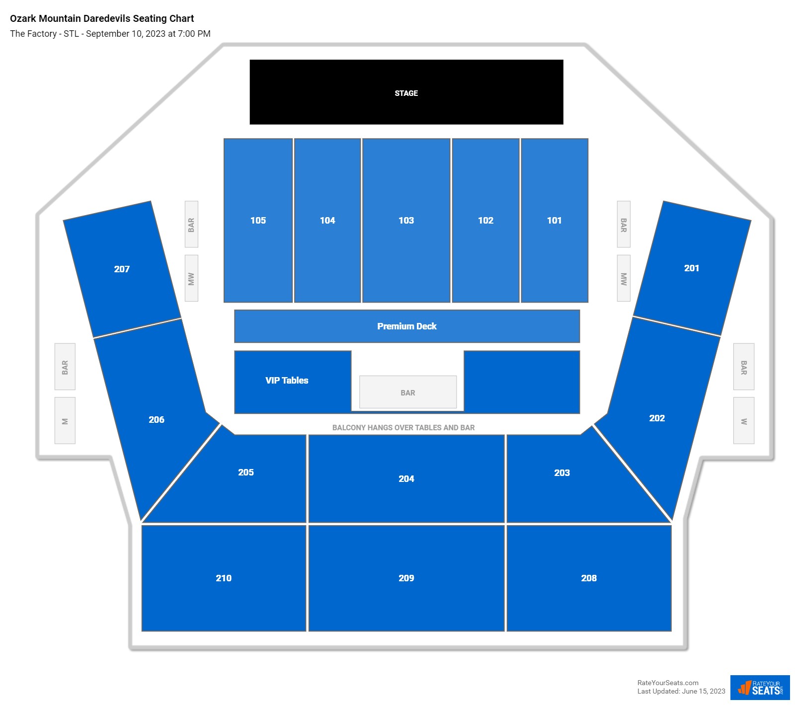 The Factory STL Seating Chart