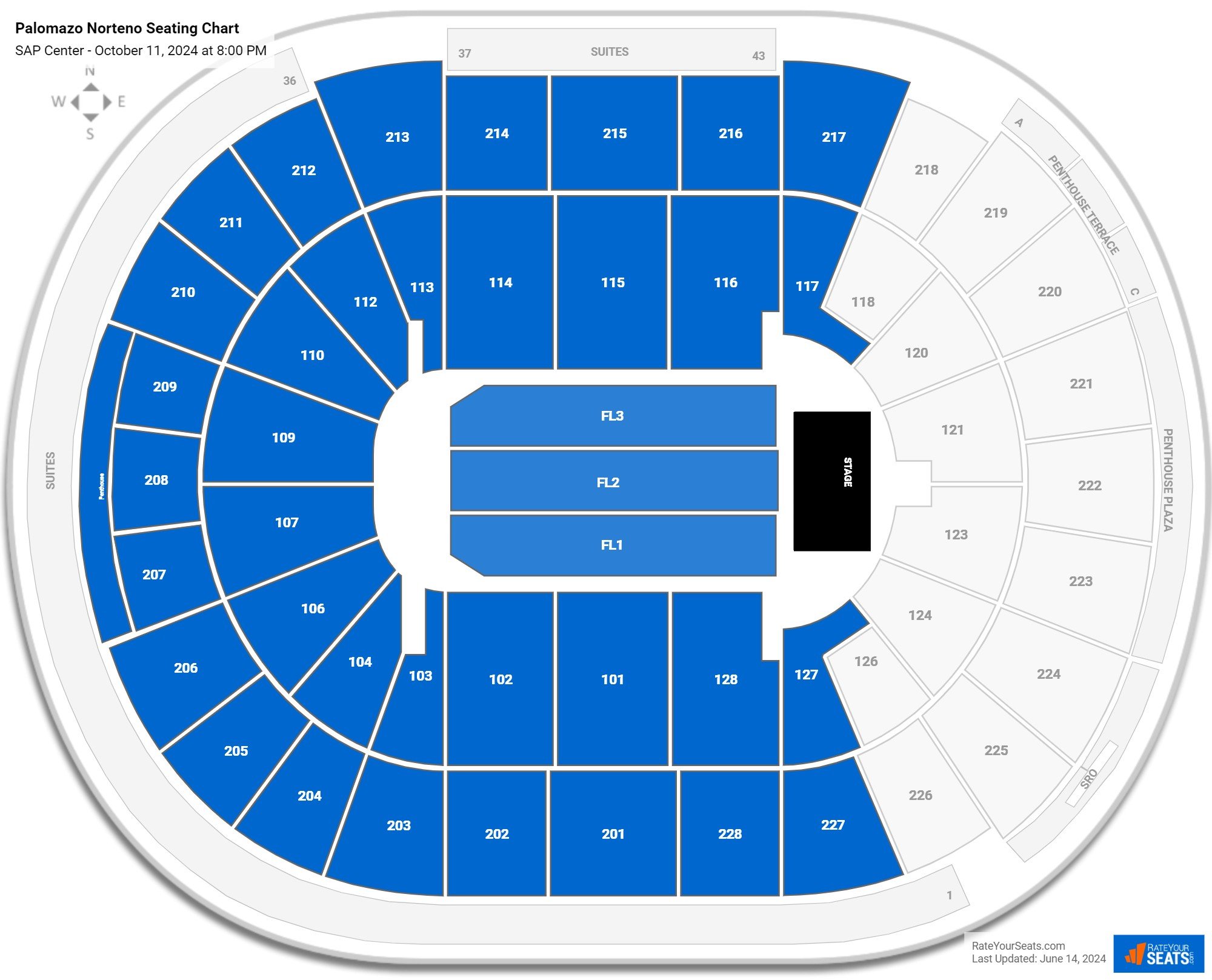 SAP Center Concert Seating Chart - RateYourSeats.com