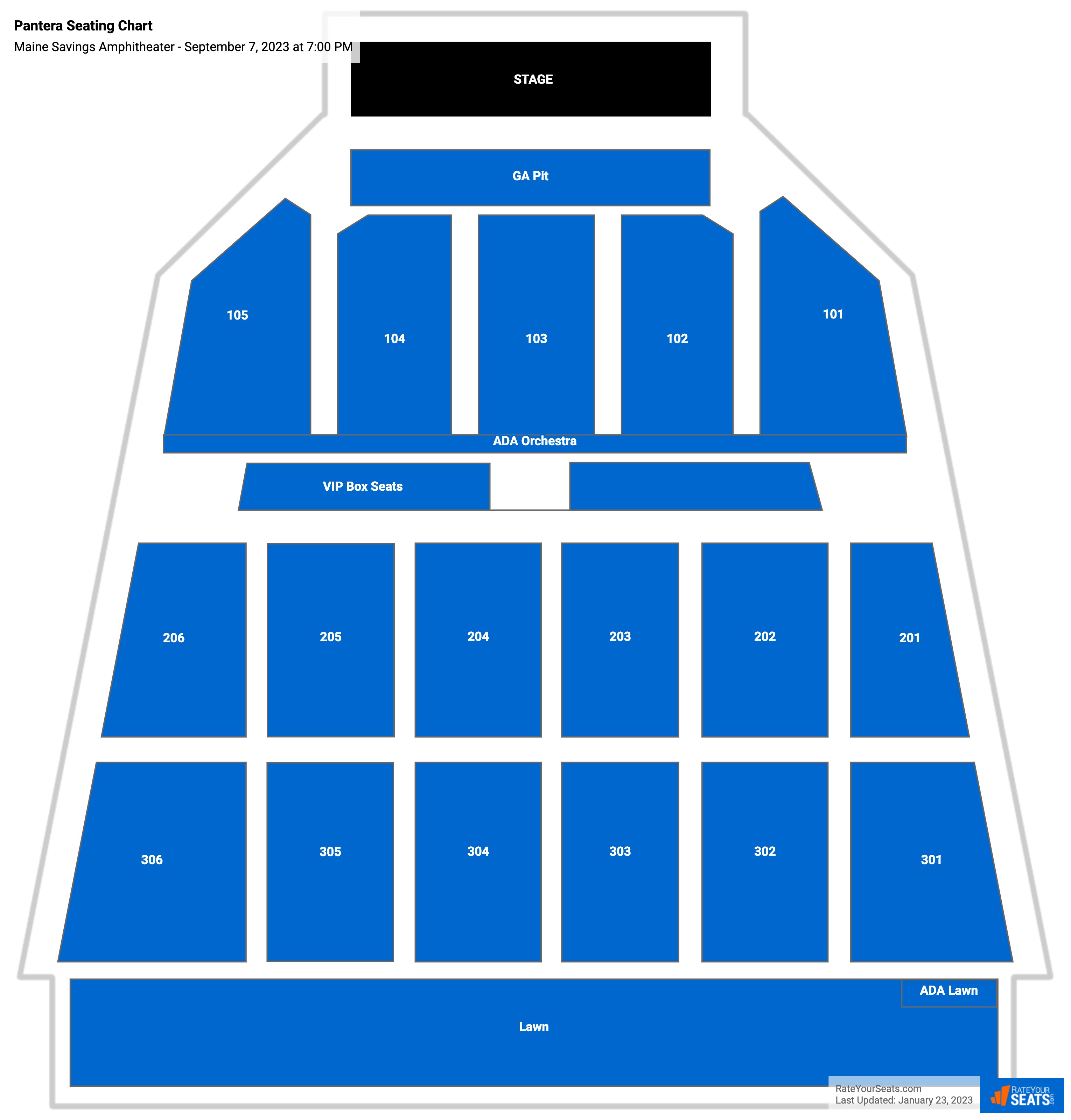 Maine Savings Amphitheater Seating Chart