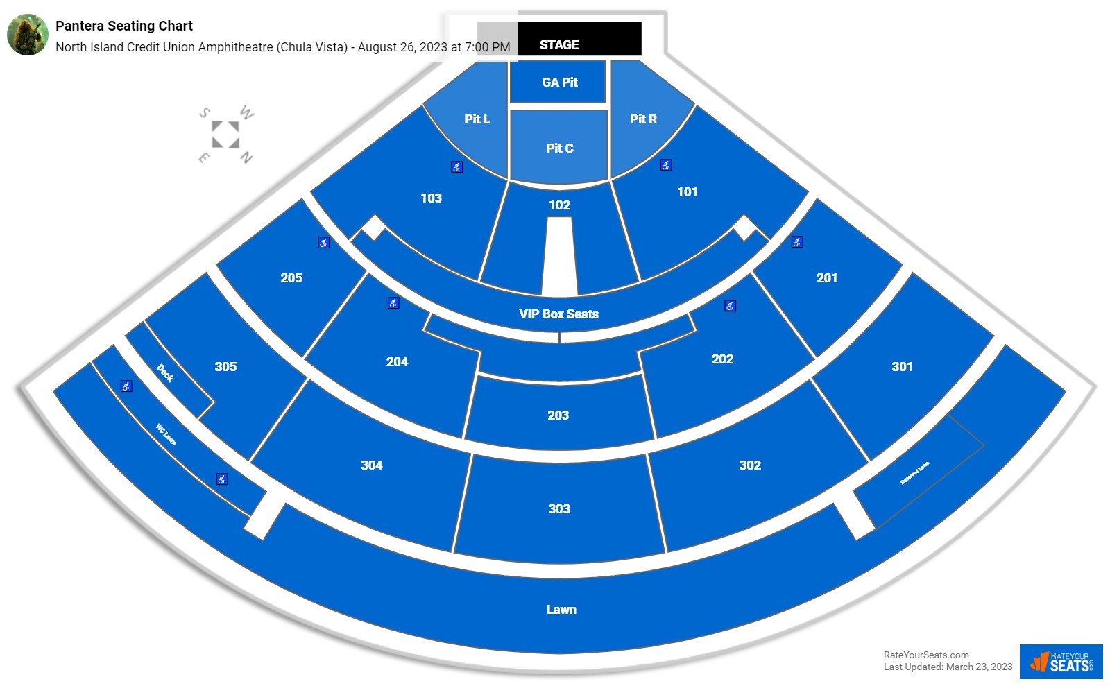 North Island Credit Union Amphitheatre Seating Chart