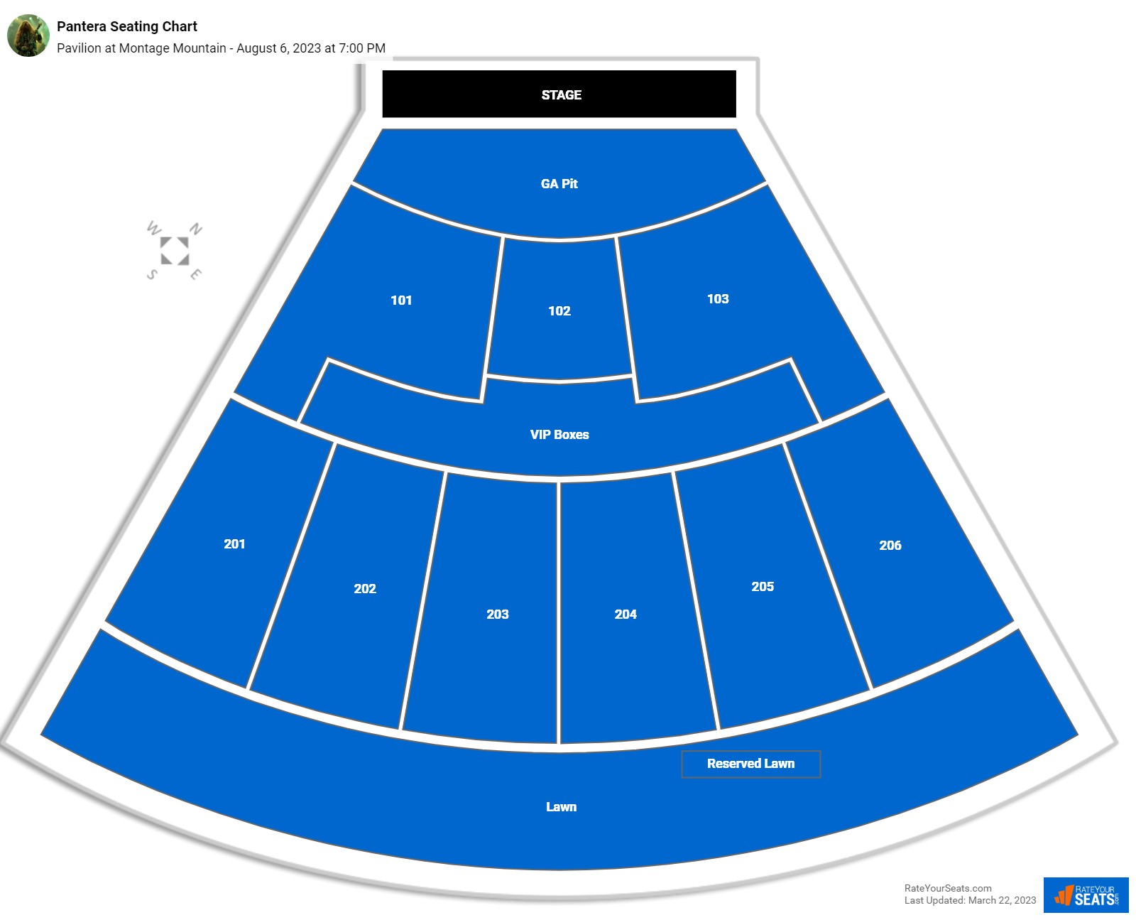 Pavilion at Montage Mountain Seating Chart - RateYourSeats.com