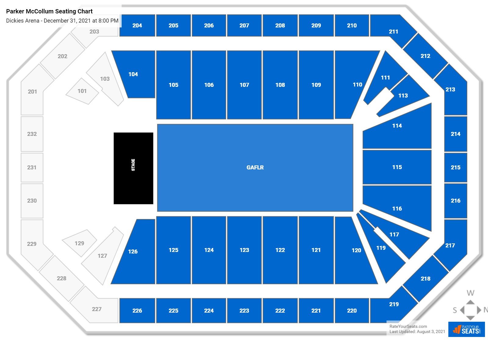 Dickies Arena Seating Chart