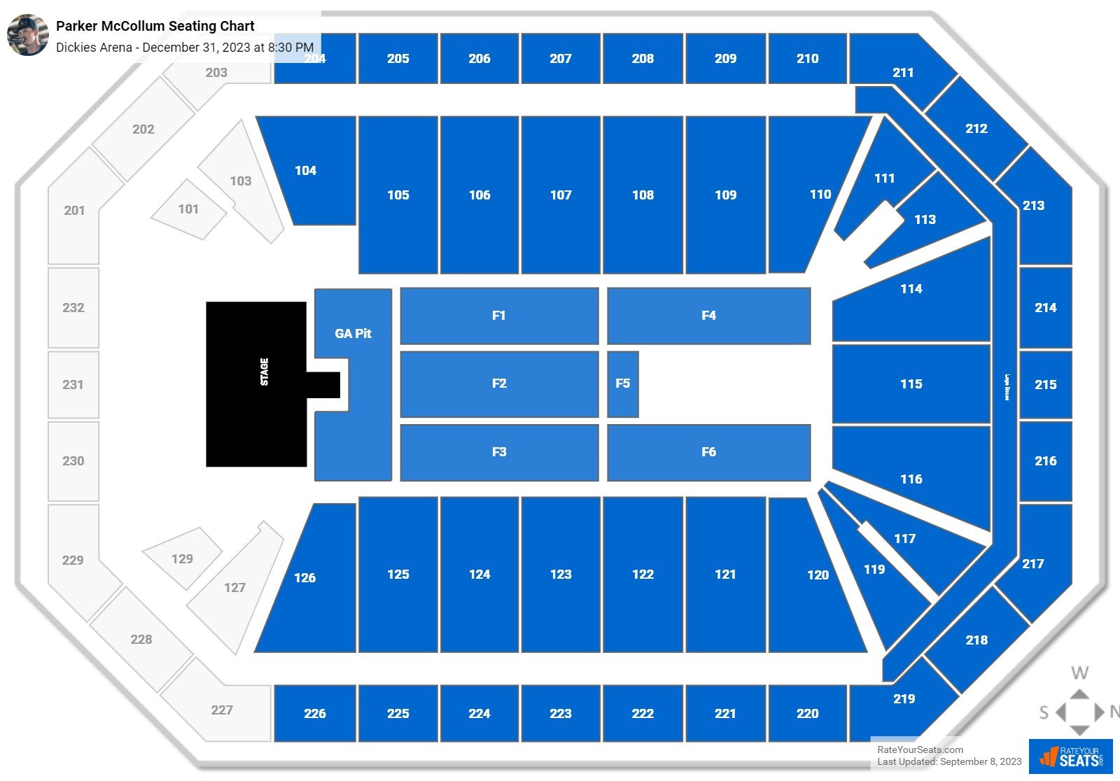 Dickies Arena Concert Seating Chart - RateYourSeats.com