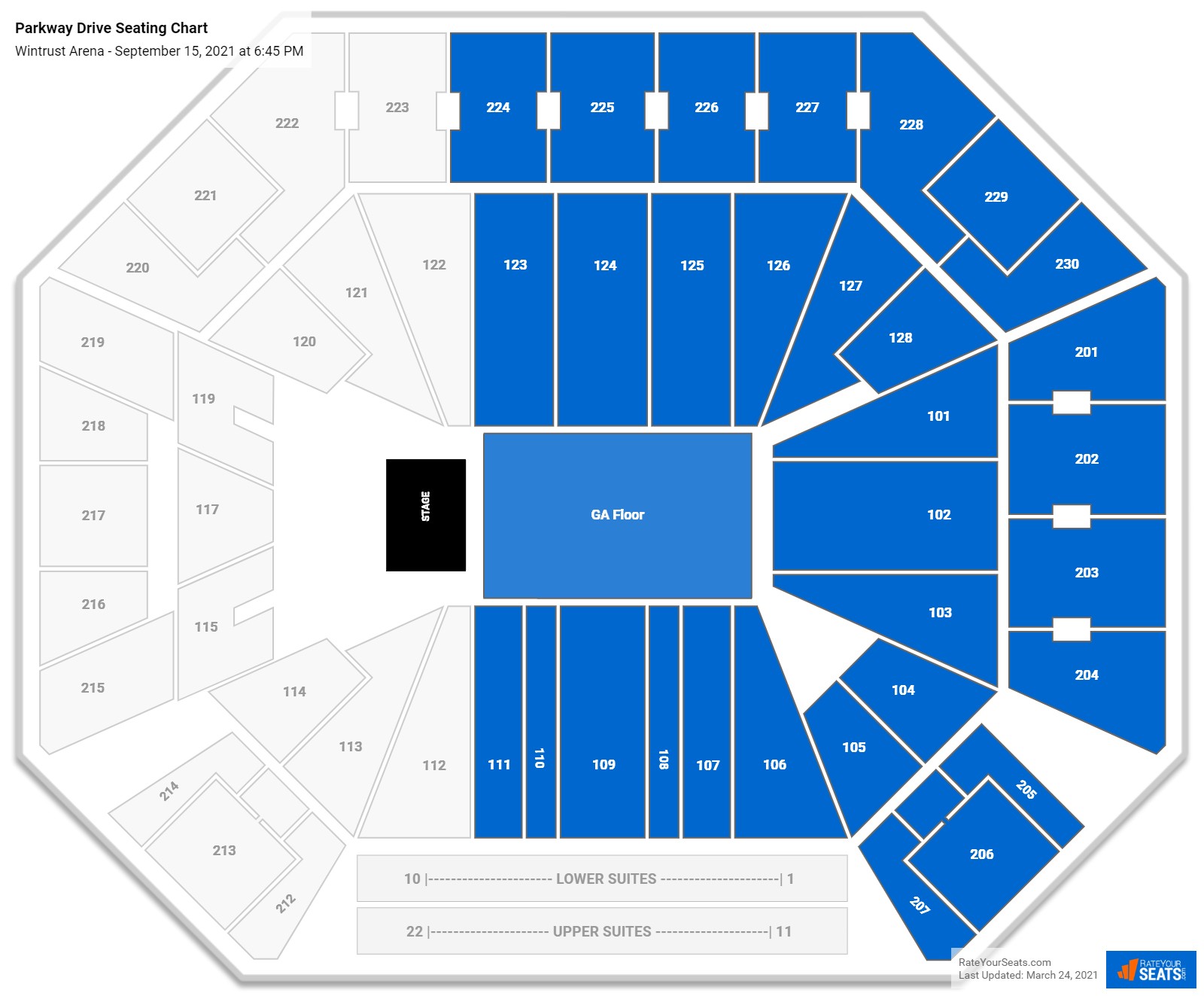 Wintrust Arena Seating Charts For Concerts - RateYourSeats.com