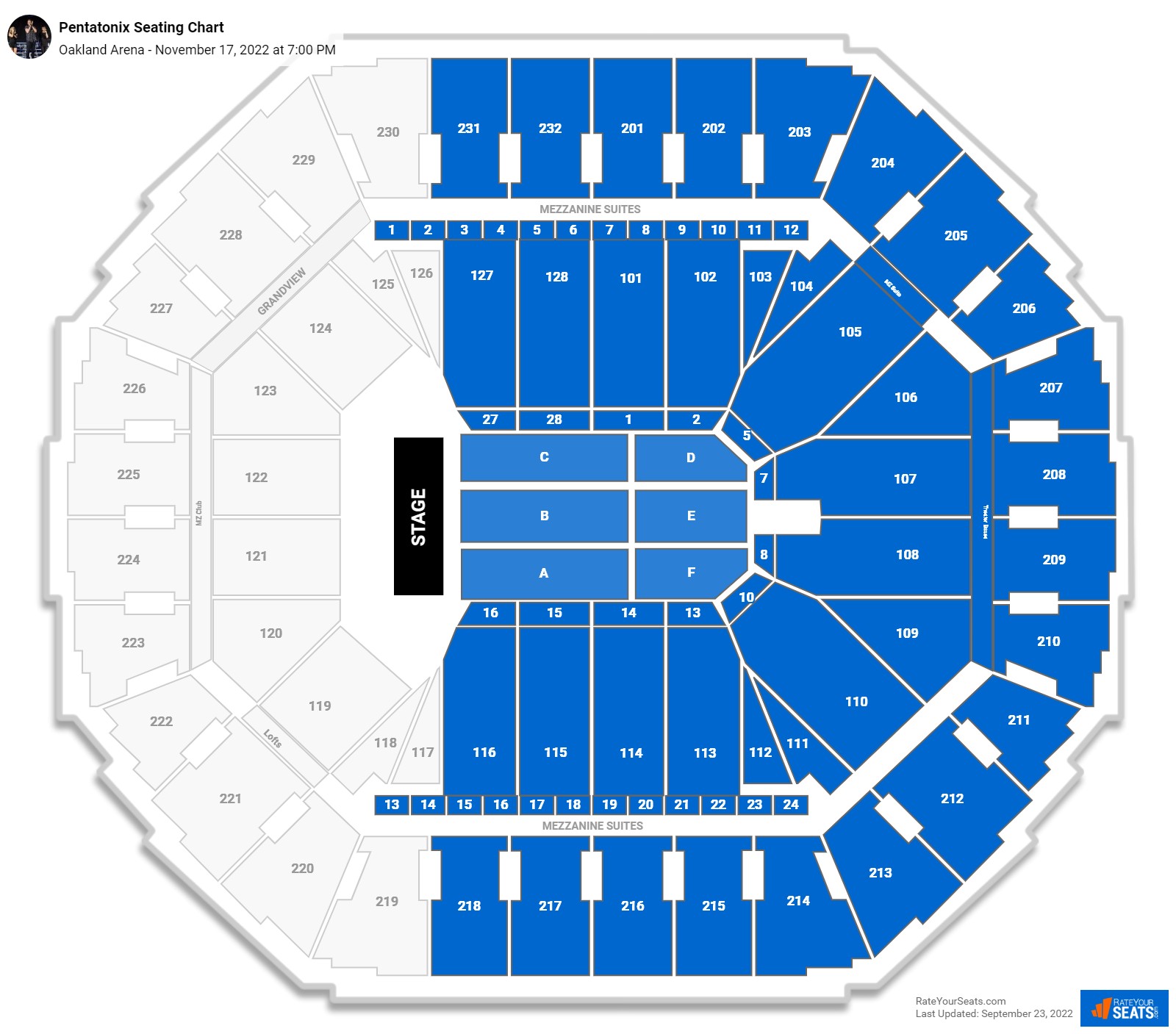 Oakland As Seating Chart