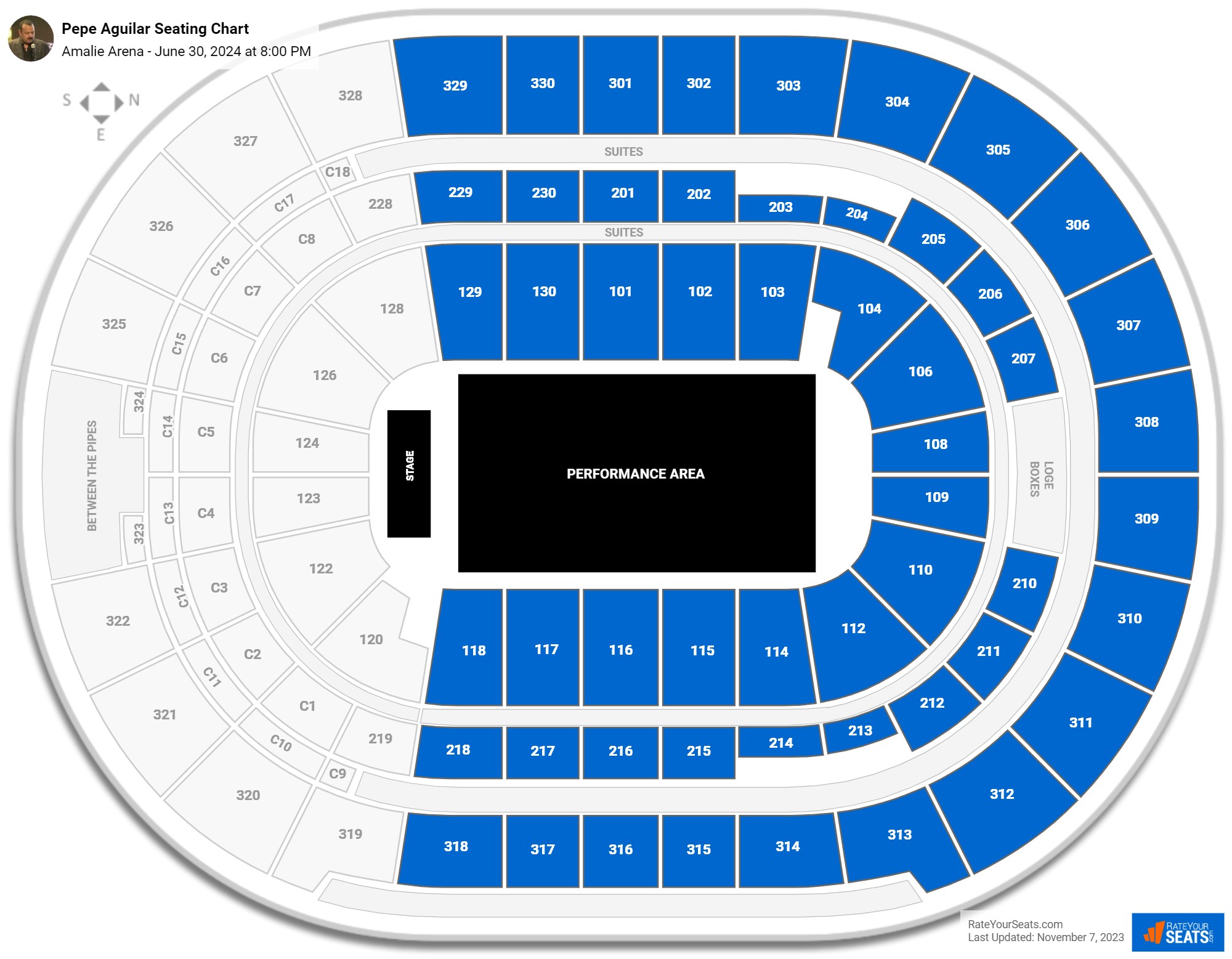 Amalie Arena Concert Seating Chart - RateYourSeats.com