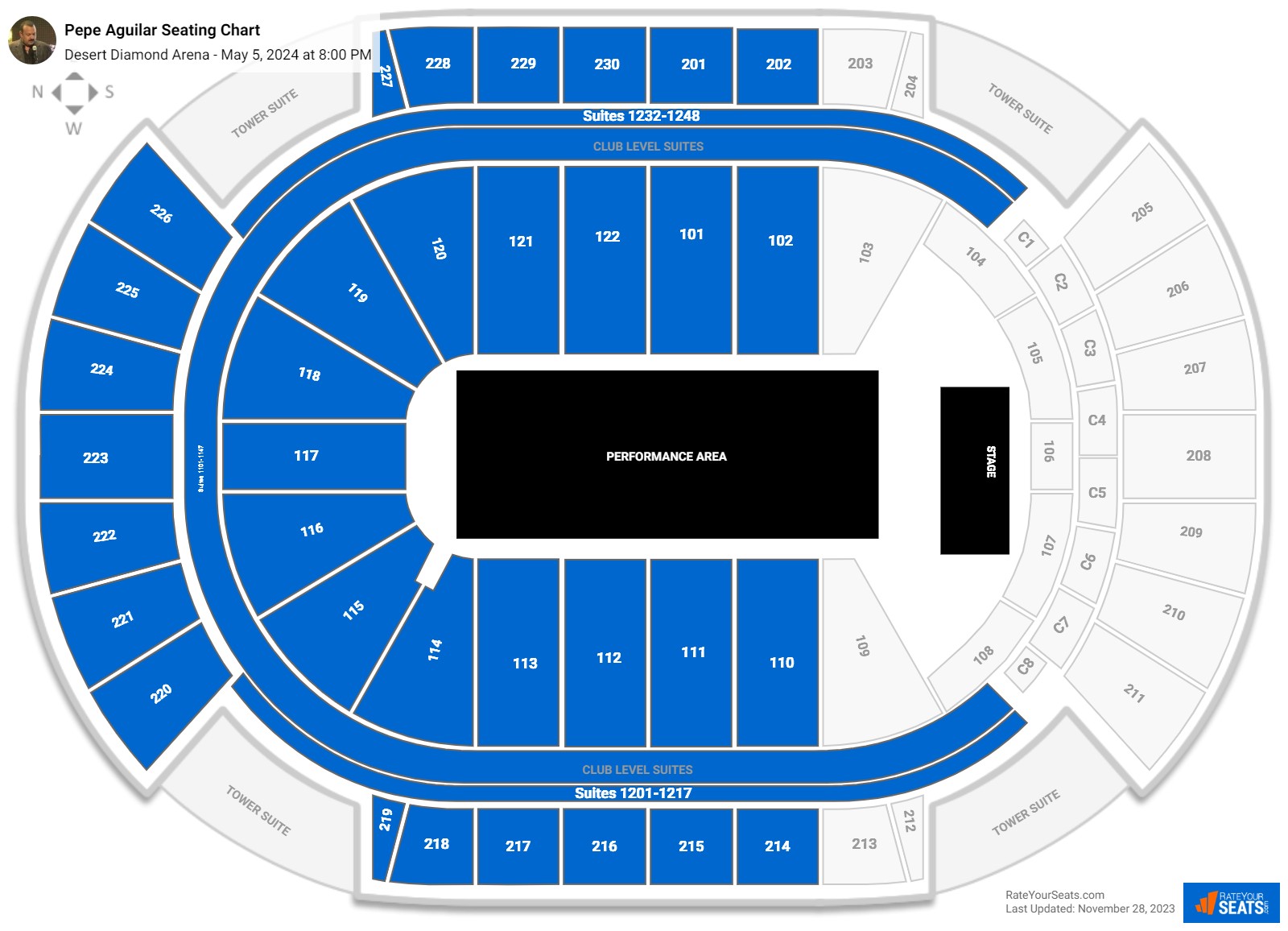 Desert Diamond Arena Seating Chart - RateYourSeats.com