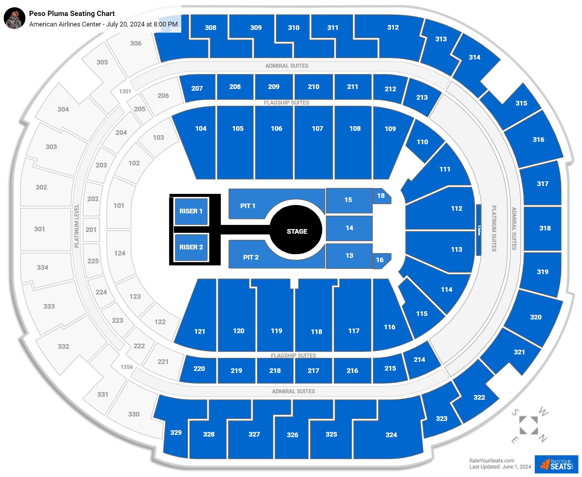 American Airlines Center Concert Seating Chart - RateYourSeats.com