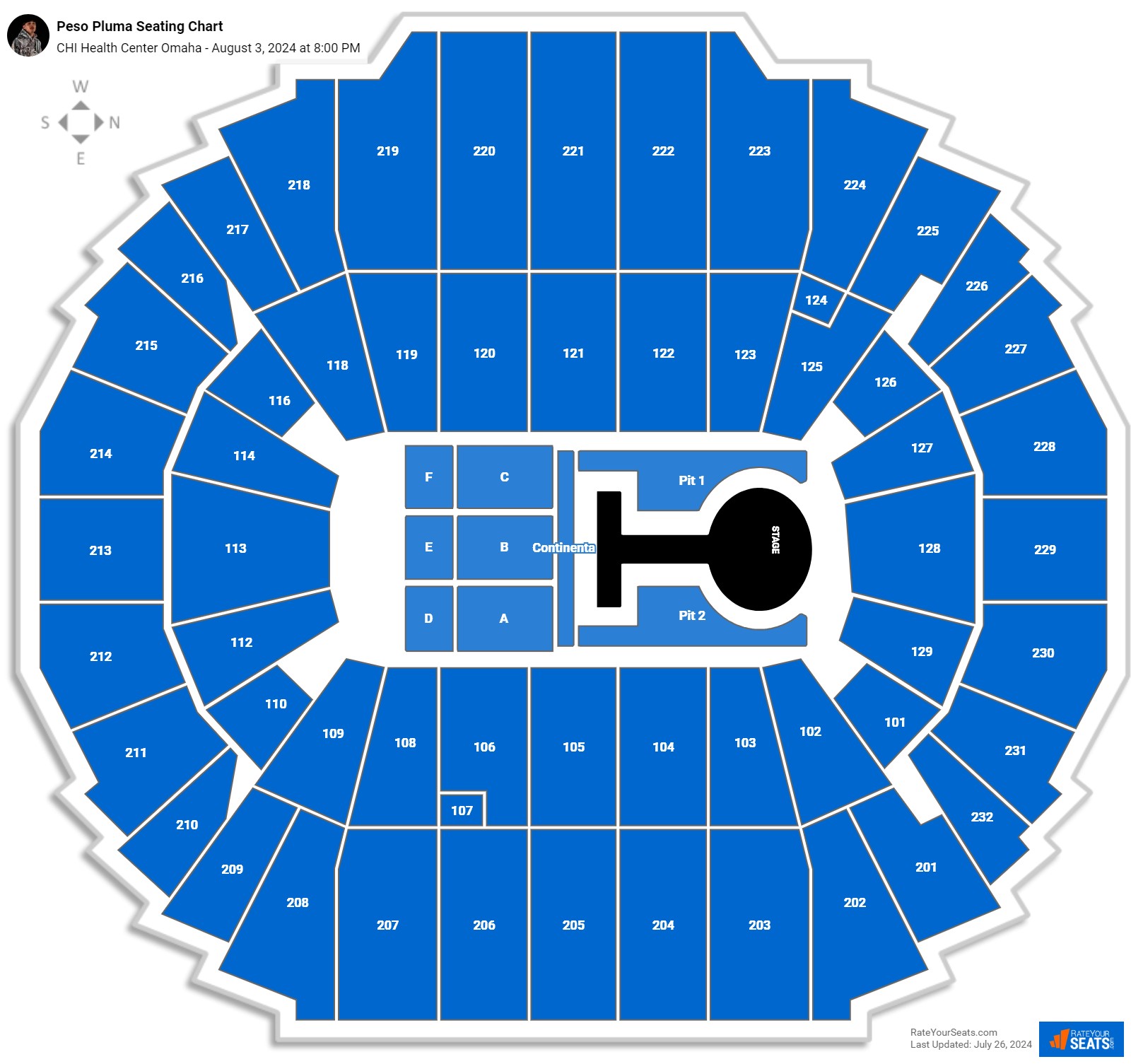 CHI Health Center Omaha Concert Seating Chart - RateYourSeats.com