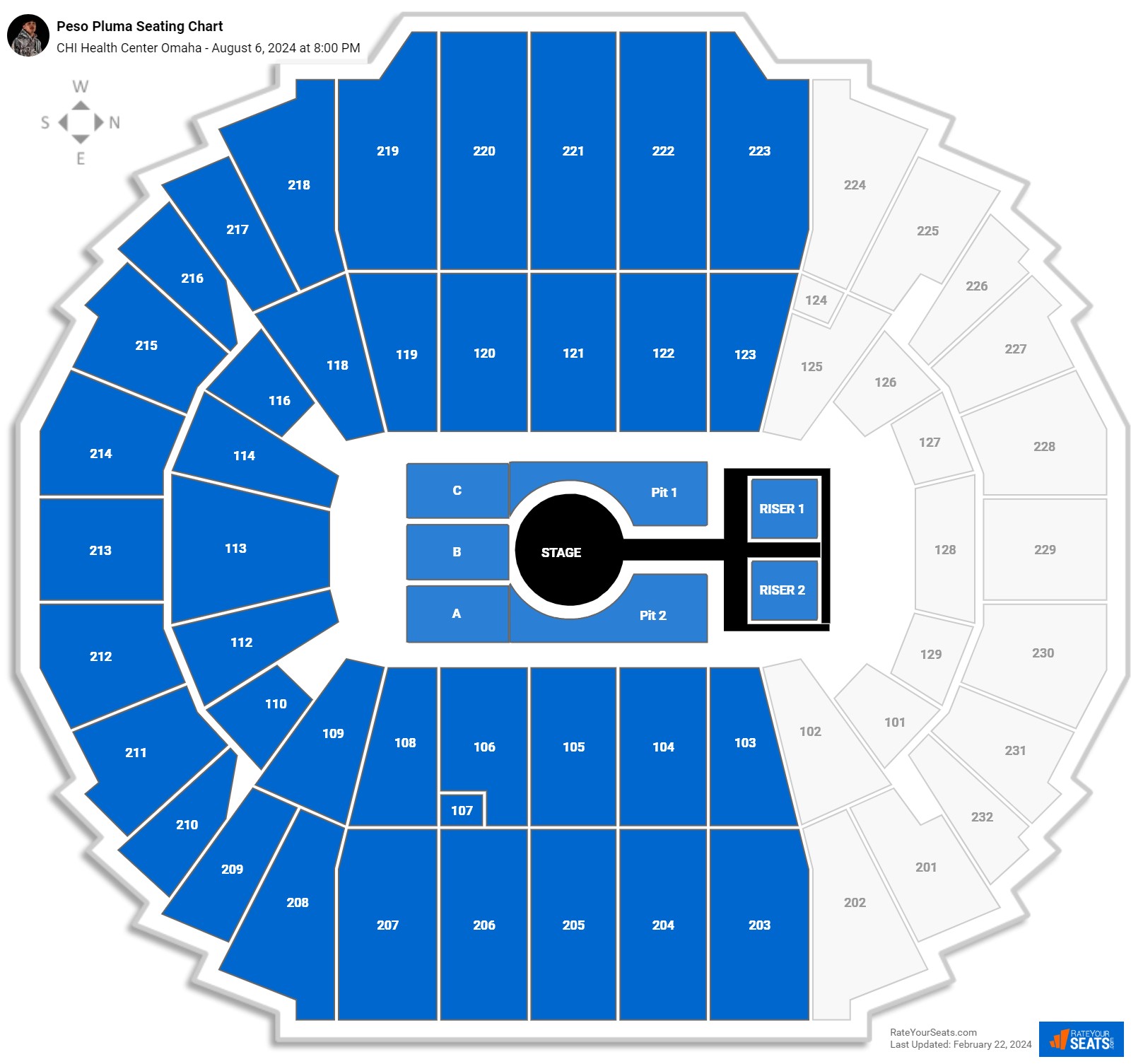 CHI Health Center Omaha Concert Seating Chart - RateYourSeats.com