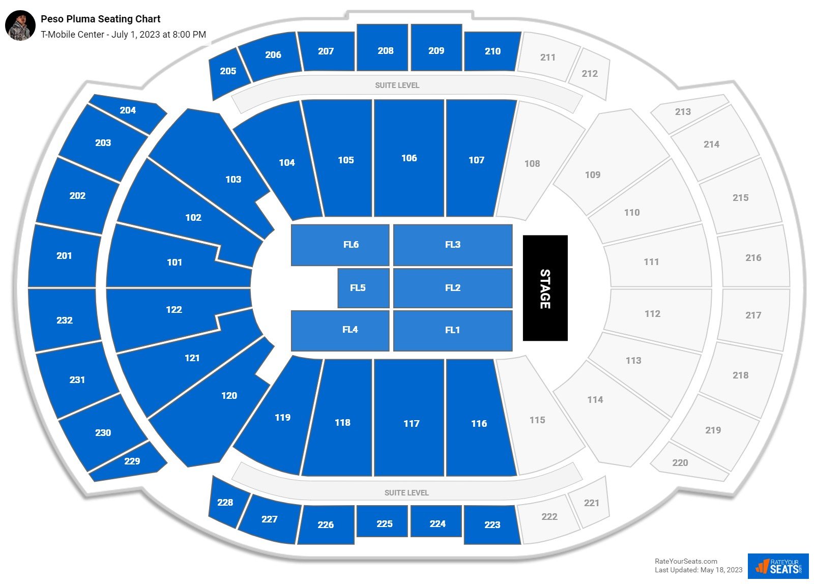 TMobile Center Concert Seating Chart