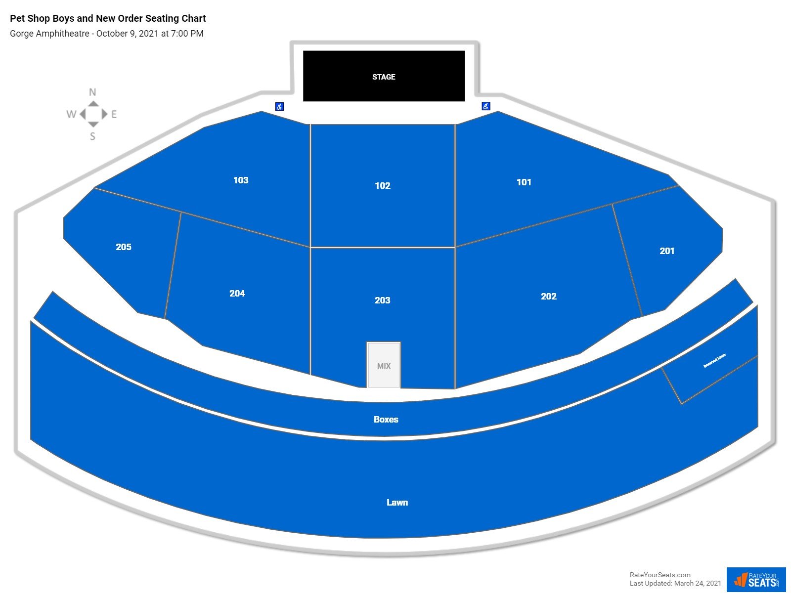 Amphitheatre Seating Chart