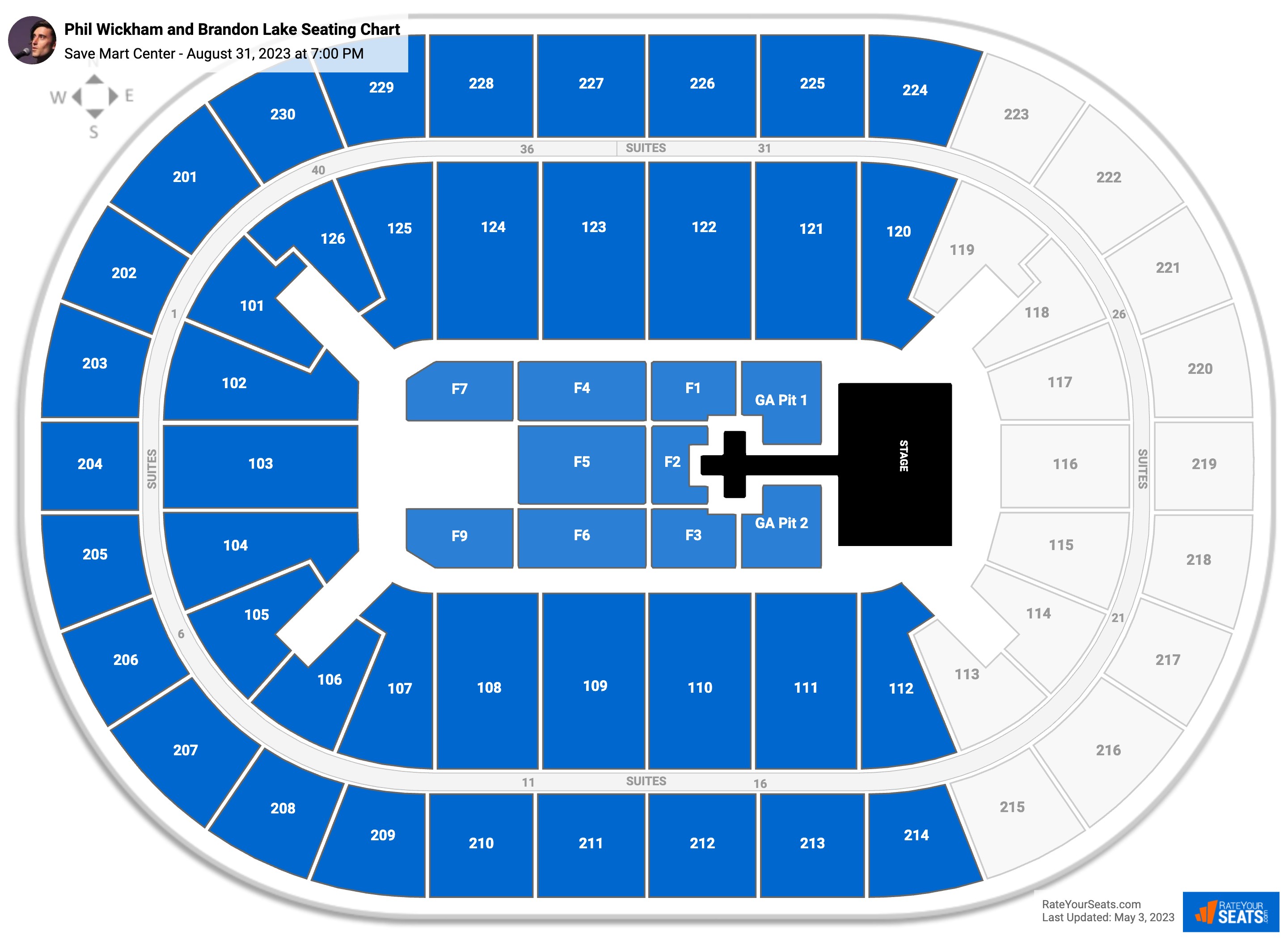 Save Mart Center Seating Chart - RateYourSeats.com