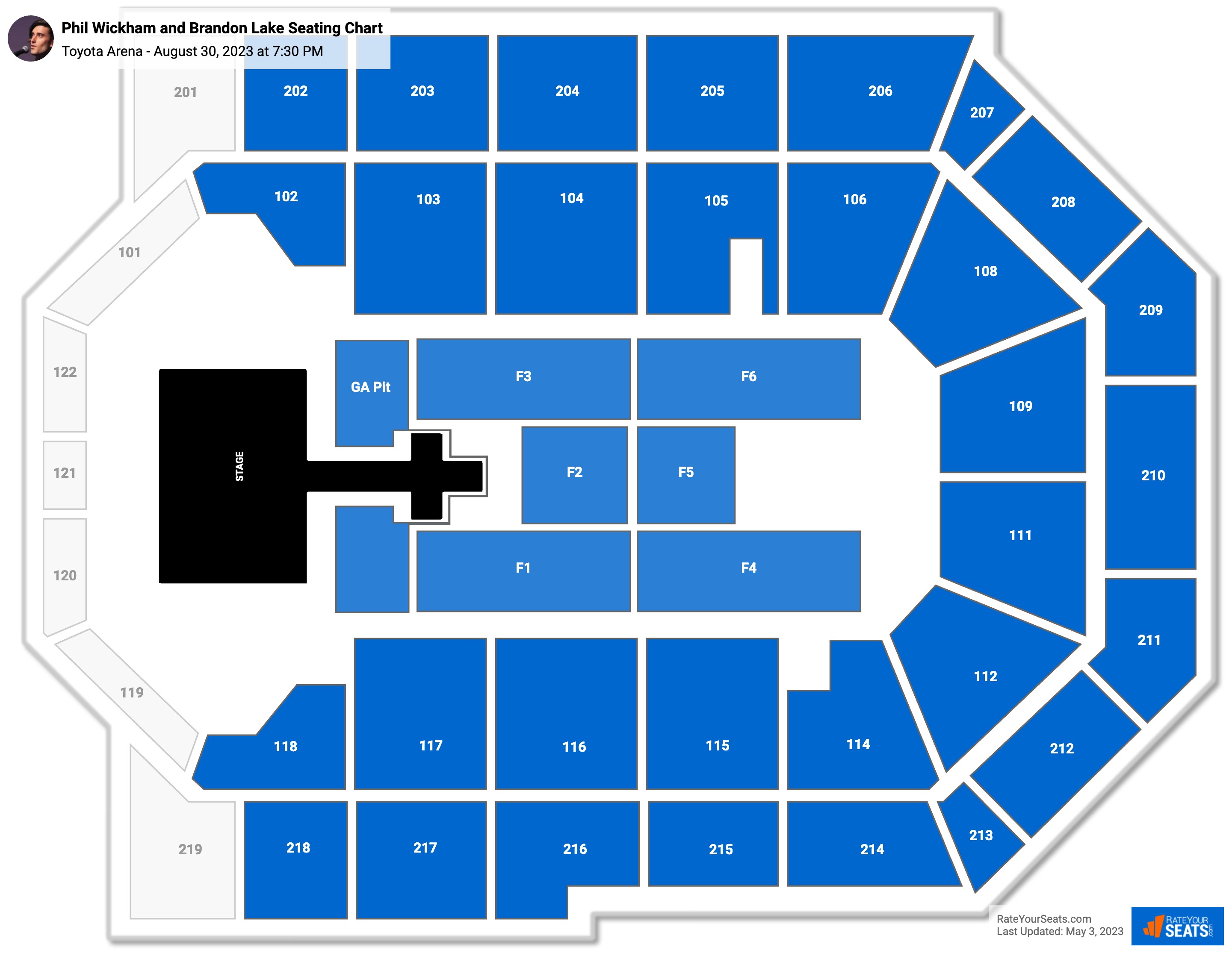 Toyota Arena Seating Chart - RateYourSeats.com