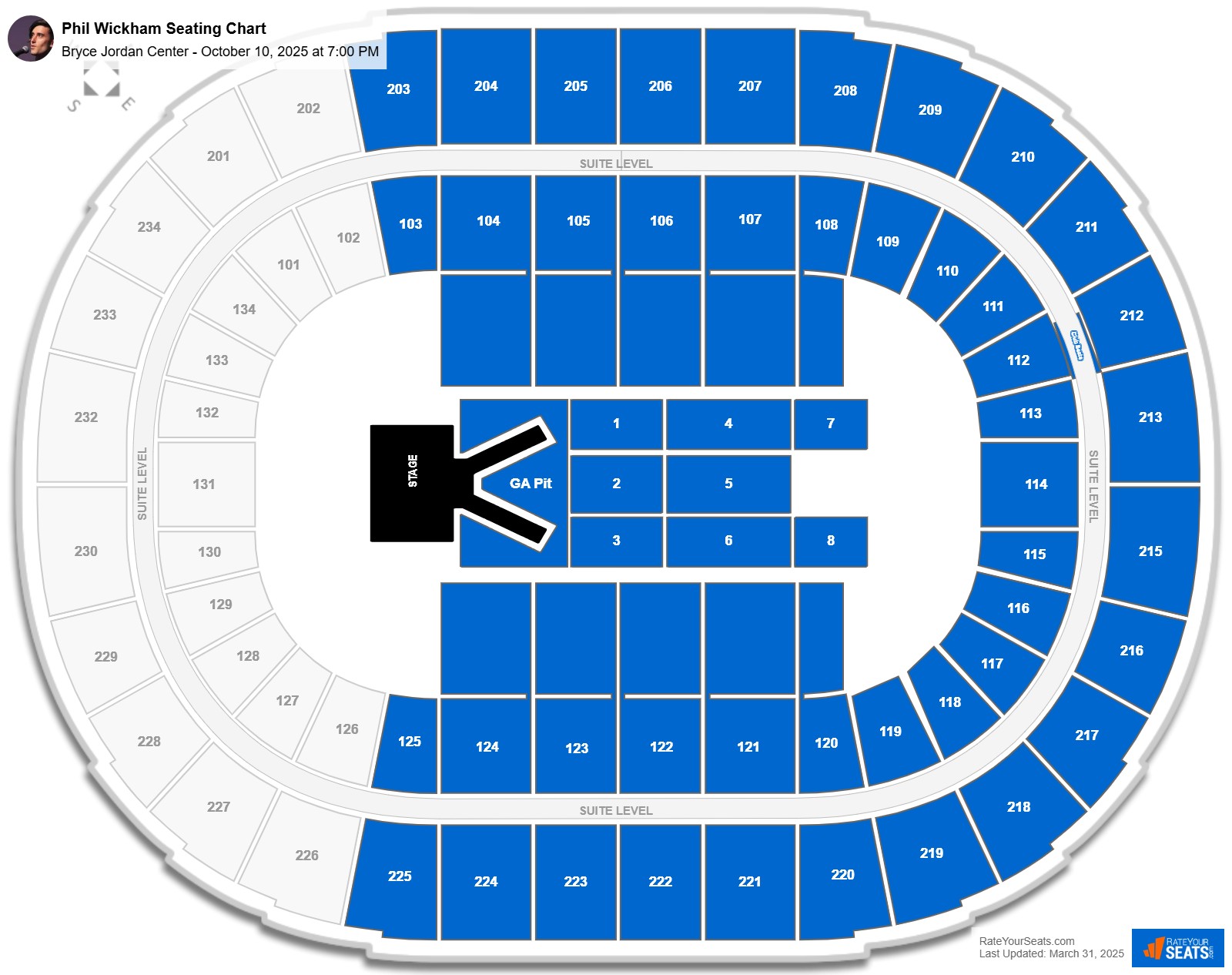Air1 Worship Now - Phil Wickham, Charity Gayle, and Josh Baldwin seating chart Bryce Jordan Center