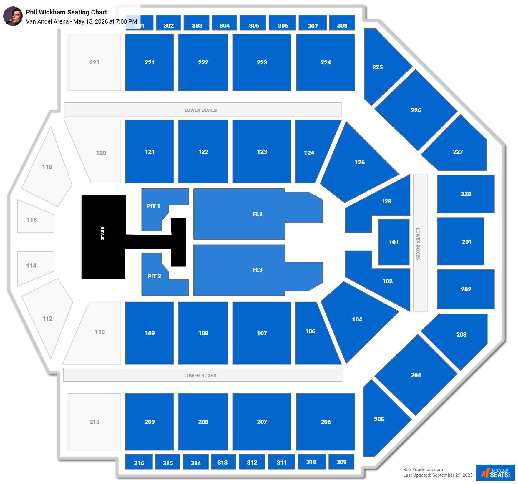 Phil Wickham seating chart Van Andel Arena