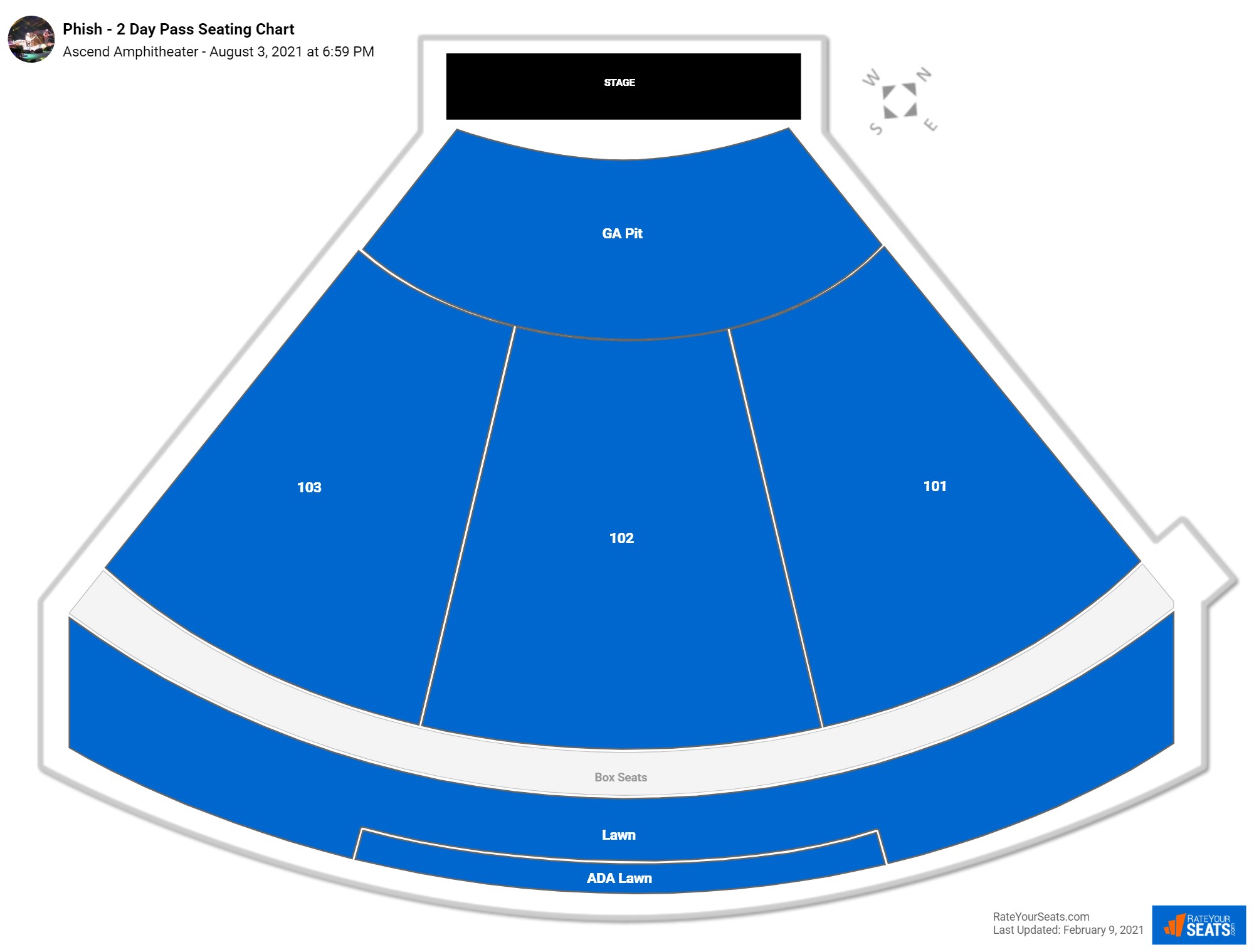 Ascend Amphitheater Seating Chart