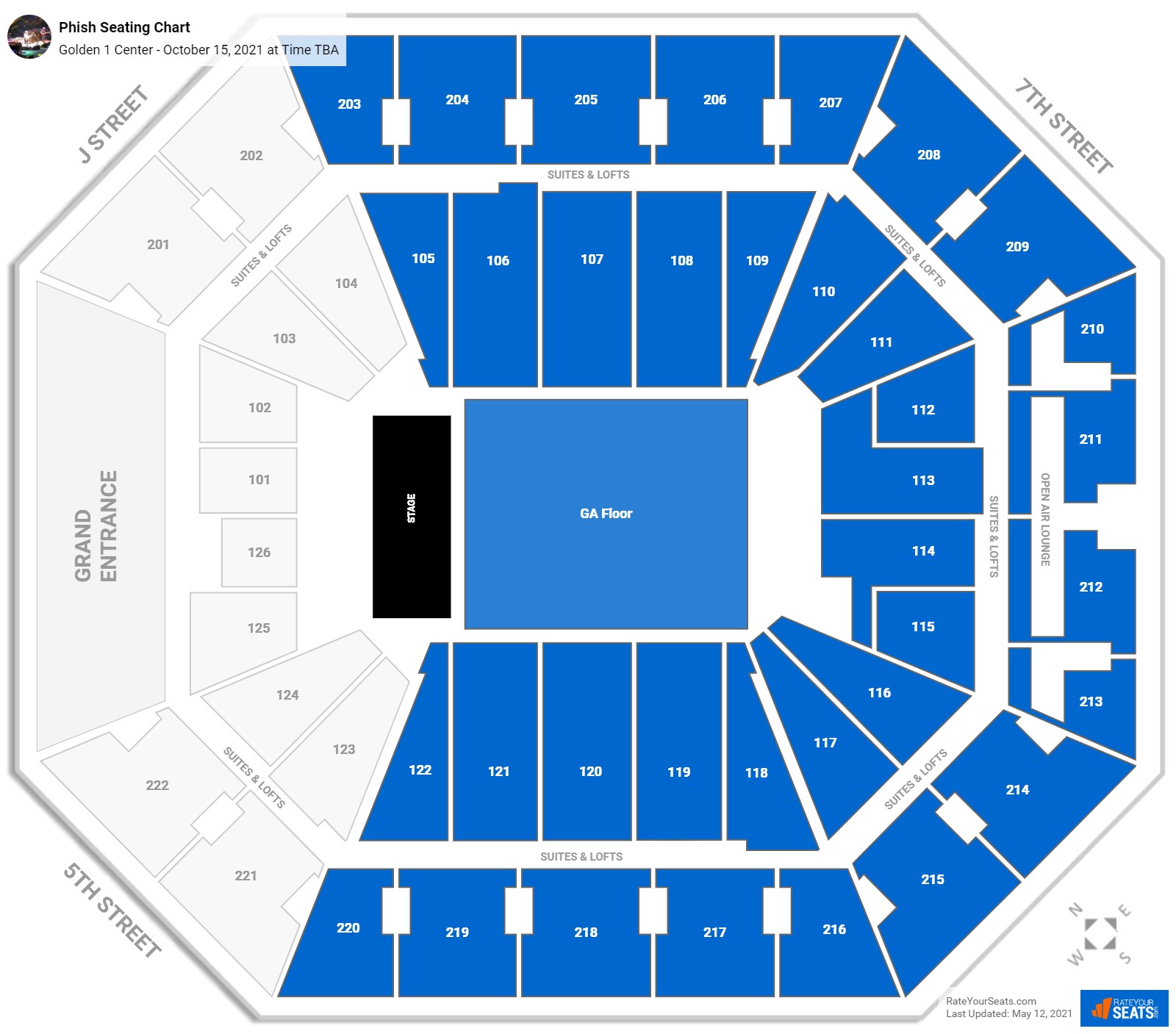 Golden 1 Center Concert Seating Chart - RateYourSeats.com