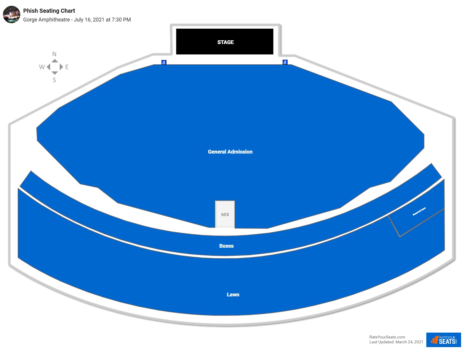 Gorge Amphitheatre Seating Chart - Rateyourseats.com