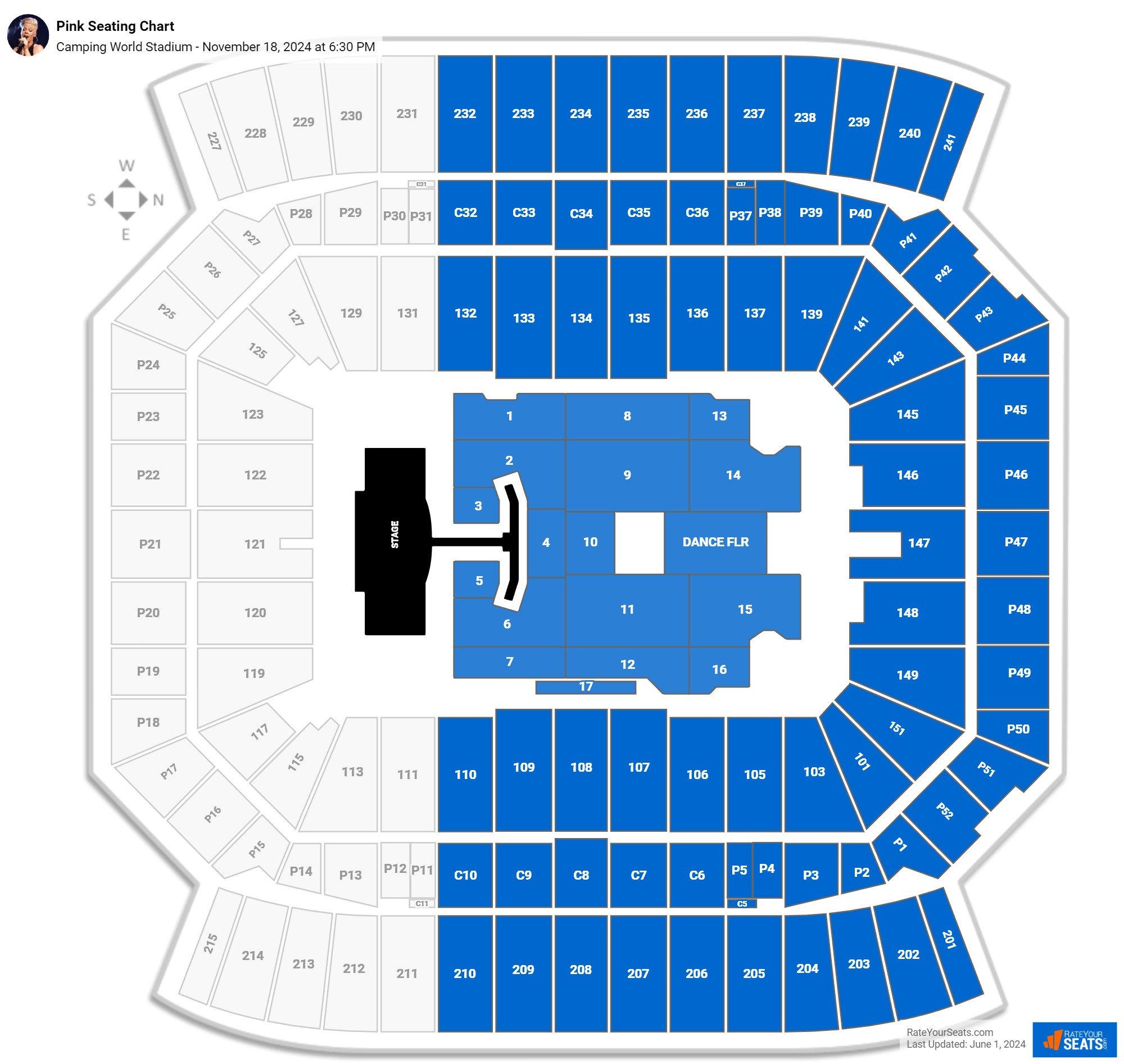 Camping World Stadium Concert Seating Chart