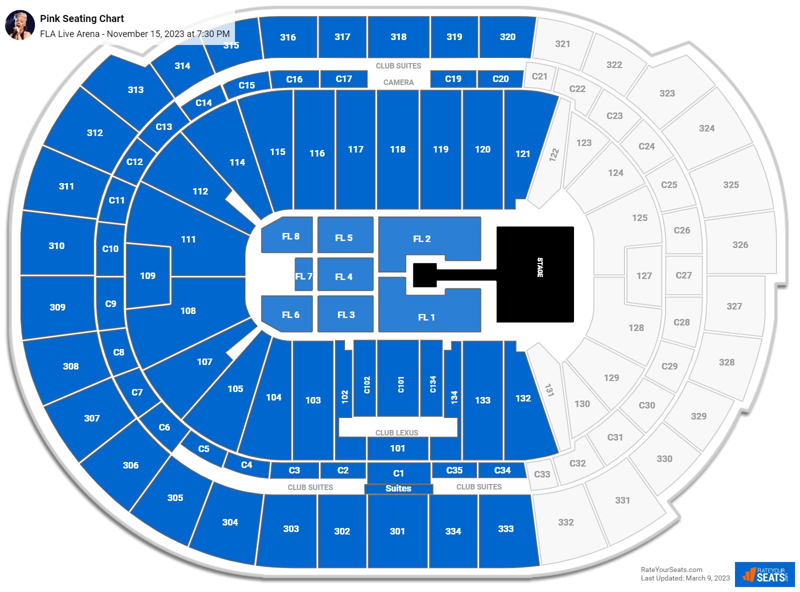 Amerant Bank Arena Concert Seating Chart - RateYourSeats.com