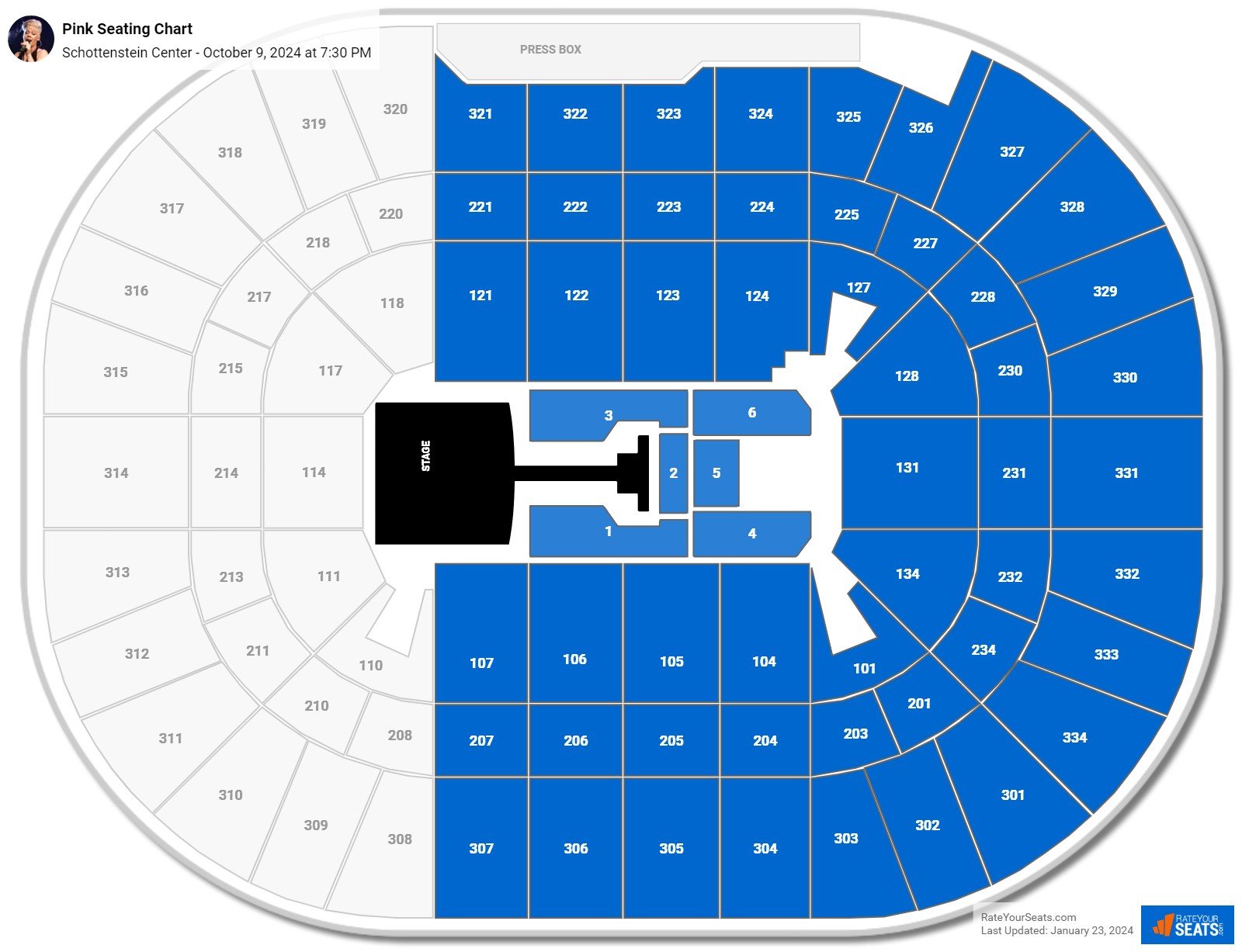 Schottenstein Center Concert Seating Chart - RateYourSeats.com