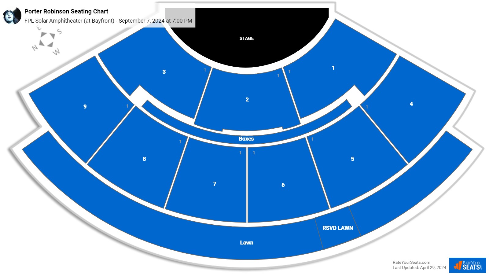 FPL Solar Amphitheater Seating Chart - RateYourSeats.com