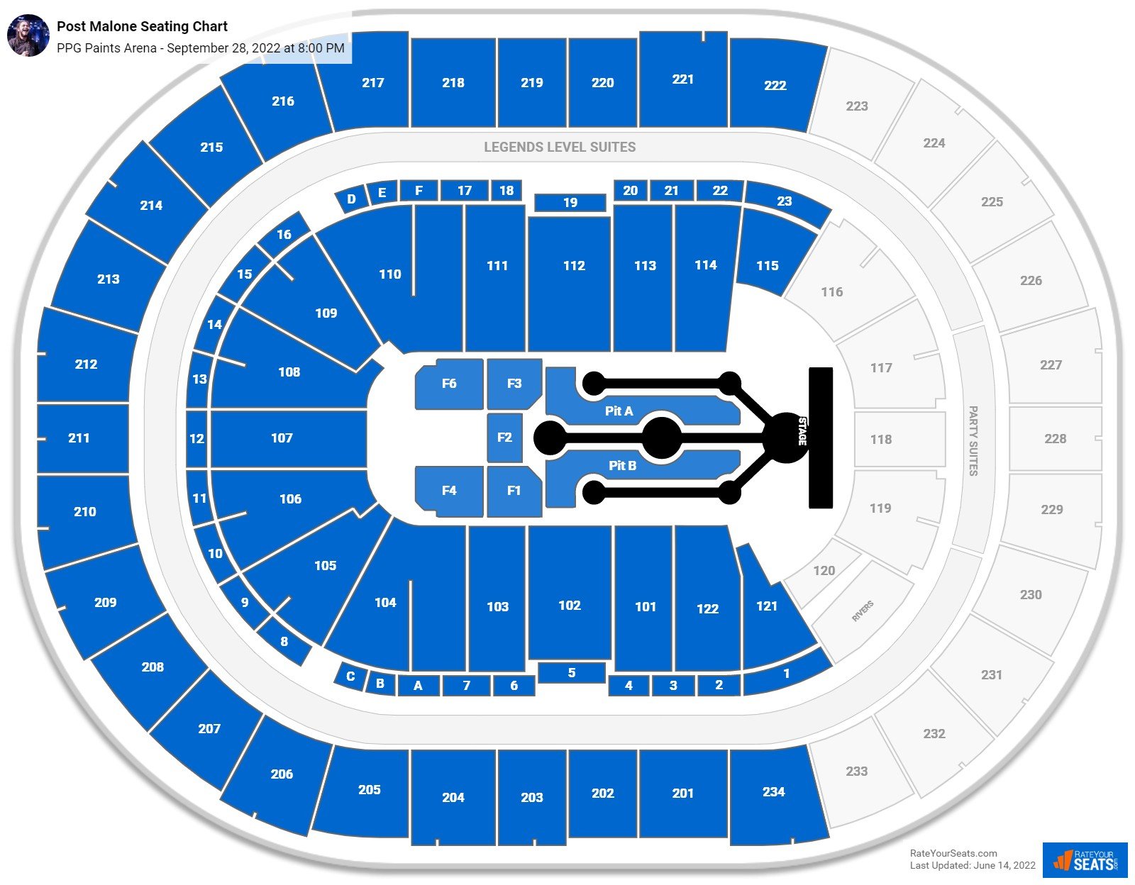 PPG Paints Arena Concert Seating Chart - RateYourSeats.com