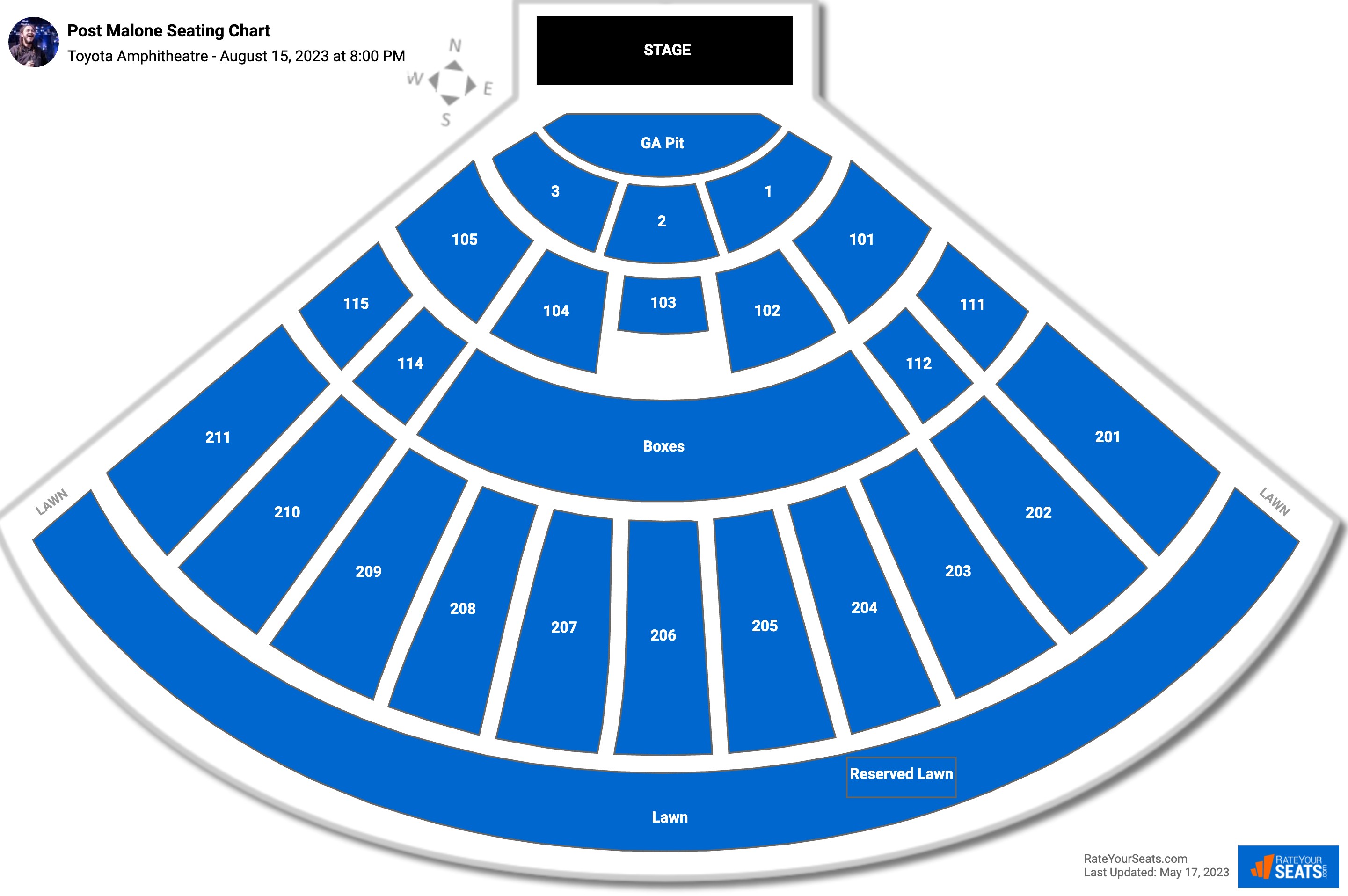 Toyota Amphitheatre Seating Chart - RateYourSeats.com