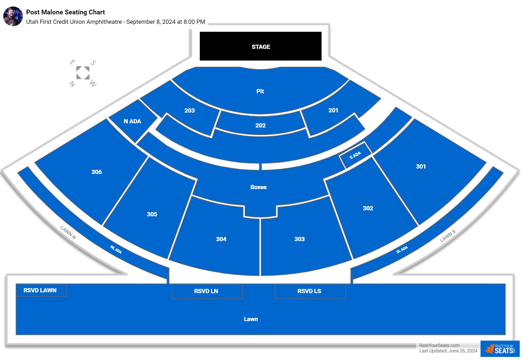 Utah First Credit Union Amphitheatre Seating Chart - RateYourSeats.com