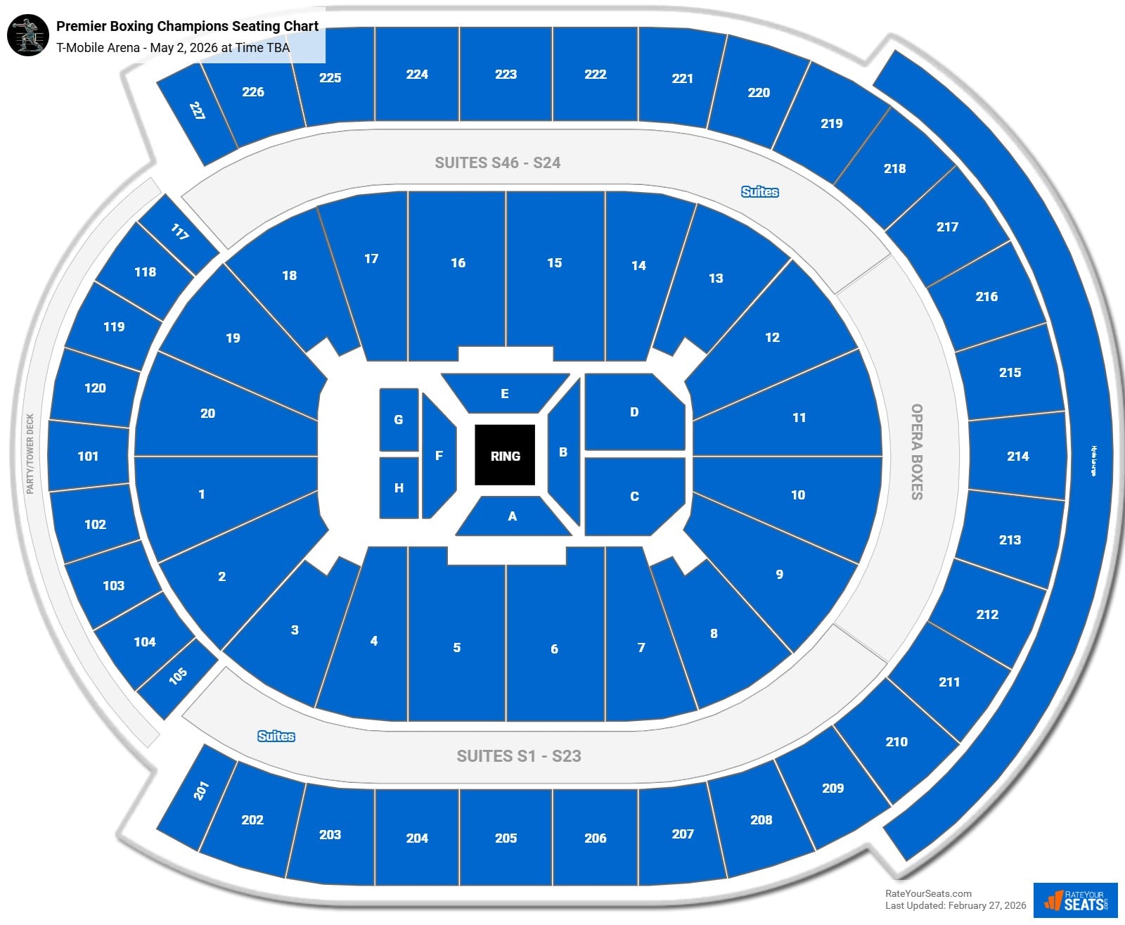 Premier Boxing Champions seating chart T-Mobile Arena