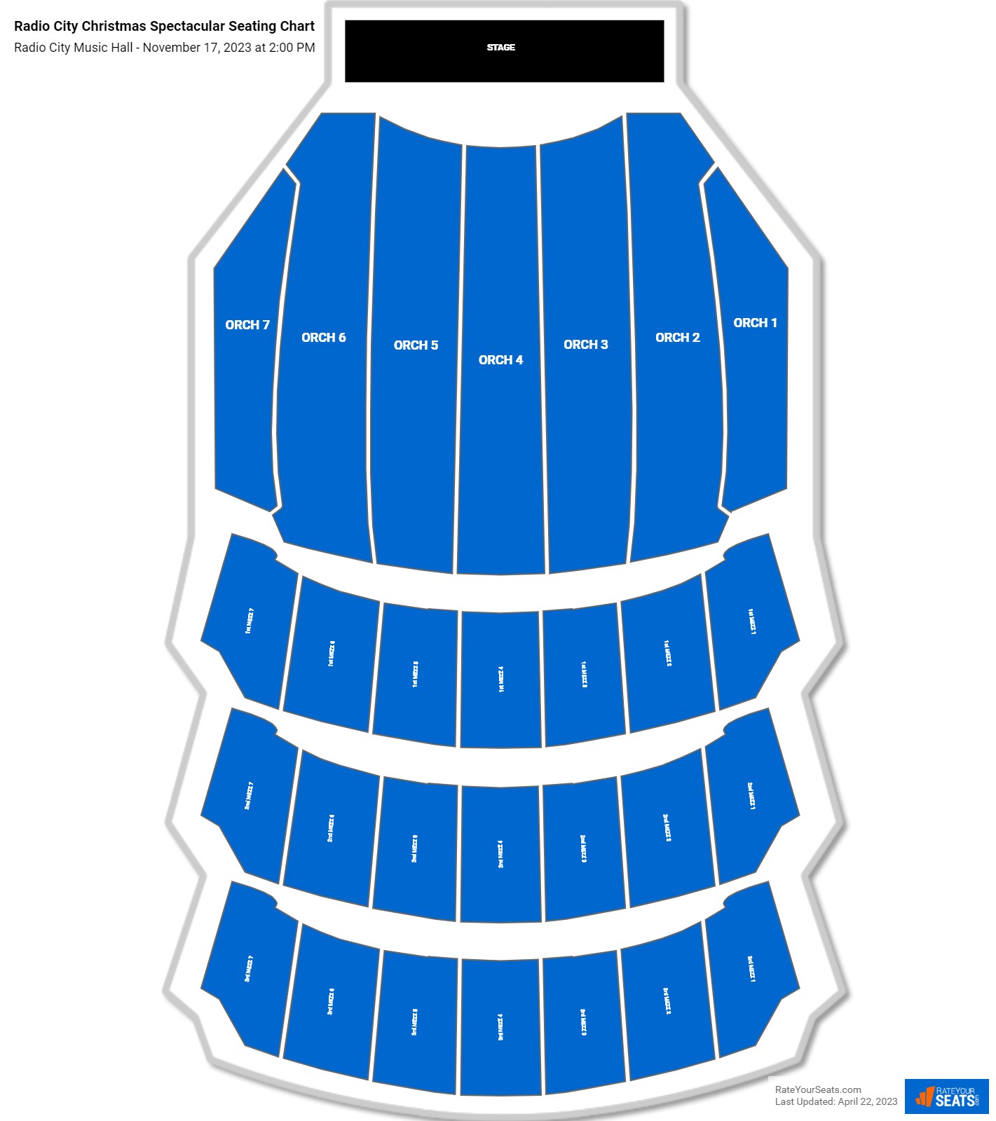 Radio City Music Hall Seating Chart