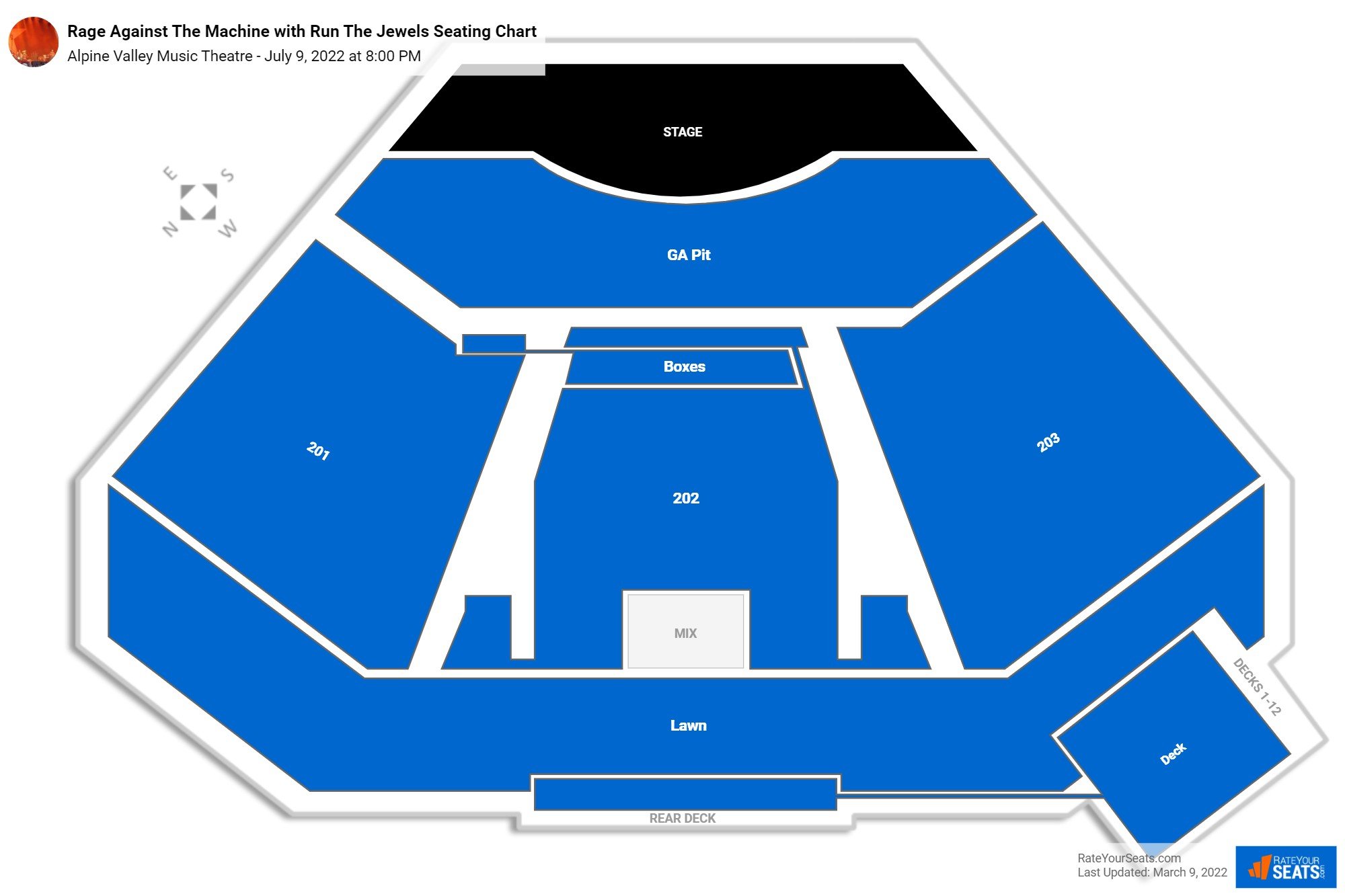 Alpine Valley Music Theatre Seating Chart