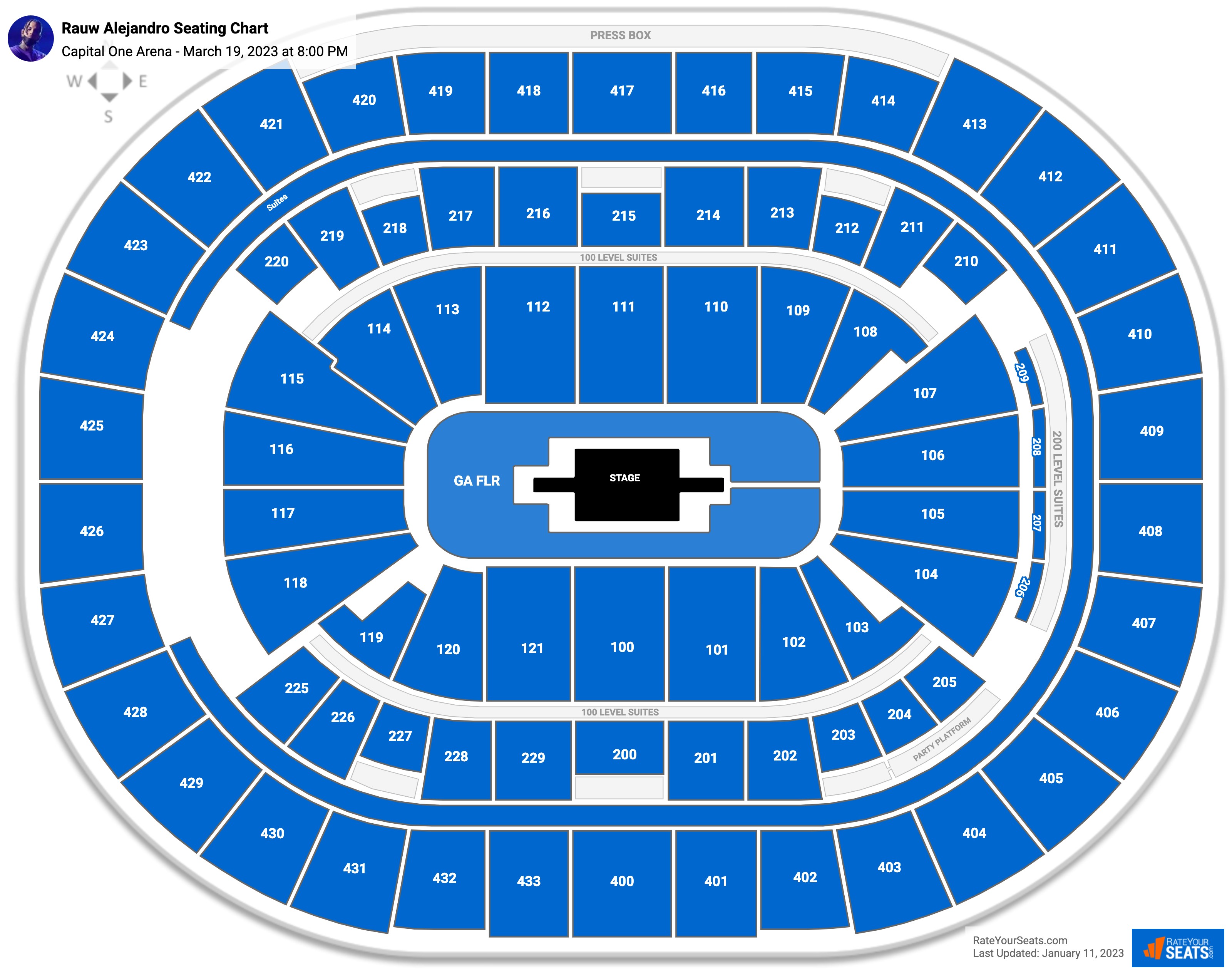 Verizon Center Concert Floor Plan Viewfloor.co