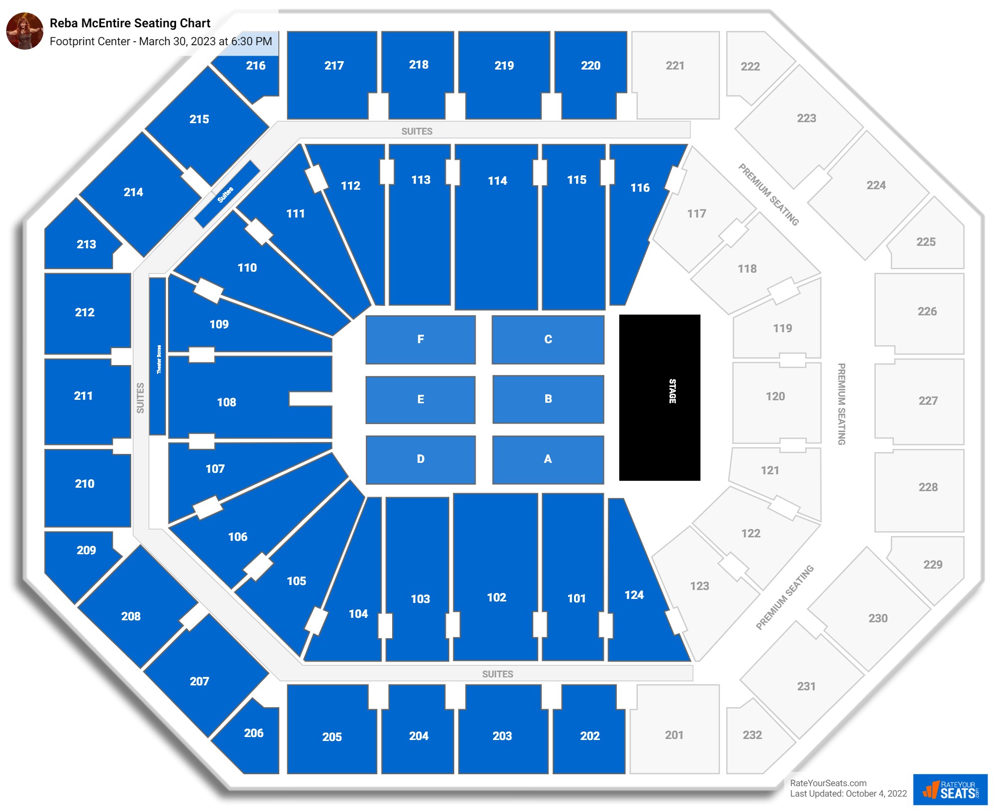 Footprint Center Concert Seating Chart