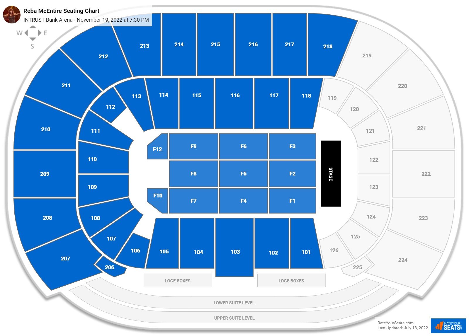 INTRUST Bank Arena Concert Seating Chart