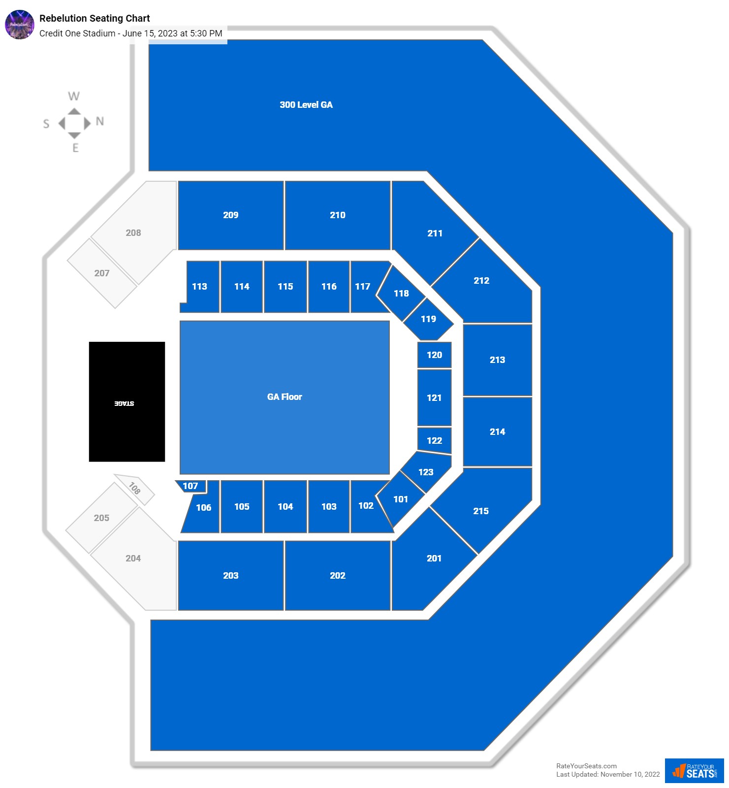 Credit One Stadium Seating Chart