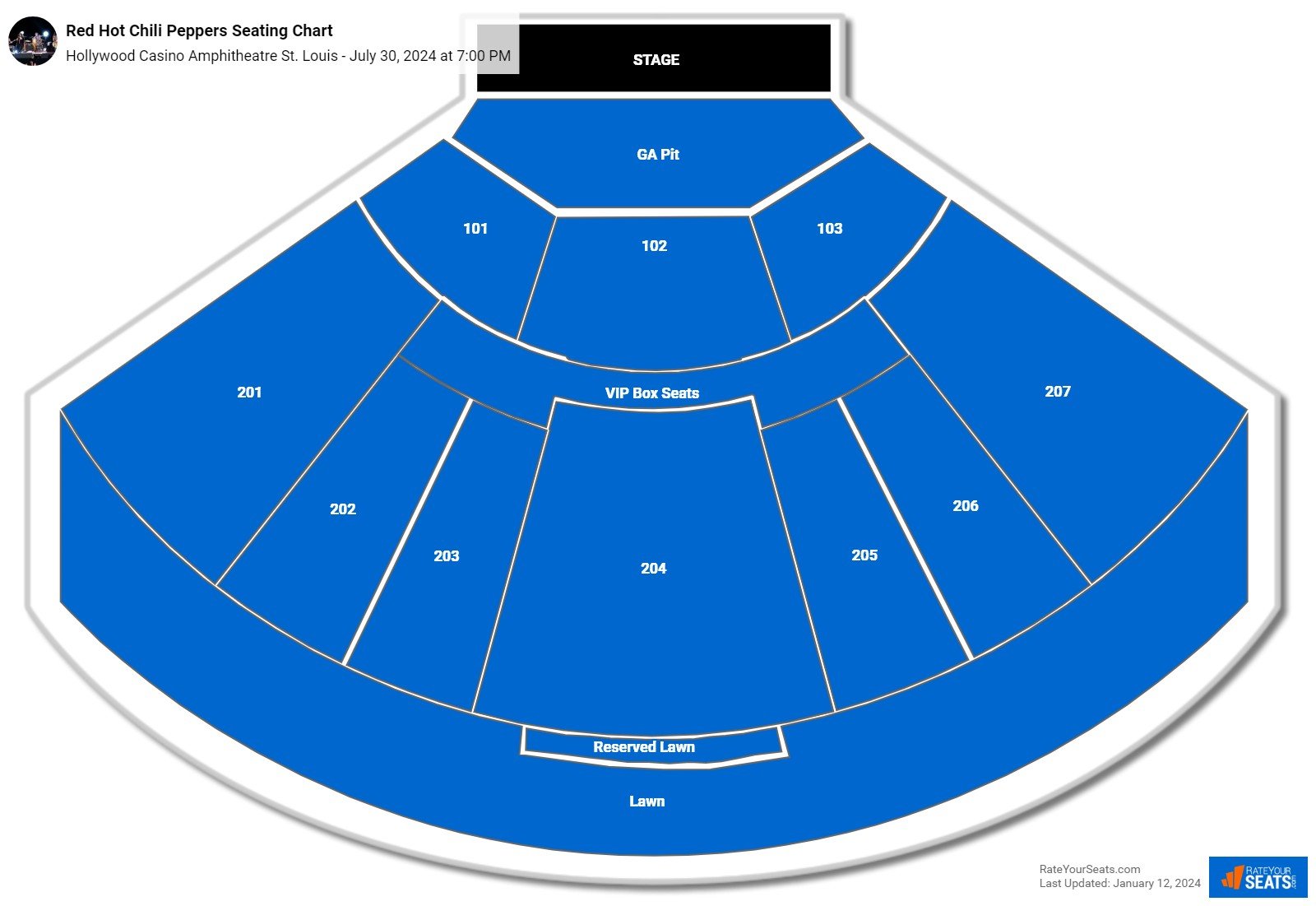 Hollywood Casino Amphitheatre St. Louis Seating Chart - RateYourSeats.com