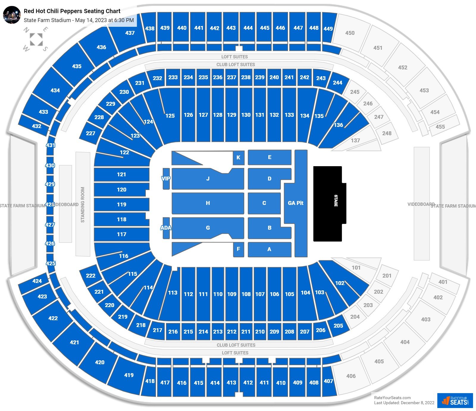 State Farm Stadium Concert Seating Chart - RateYourSeats.com