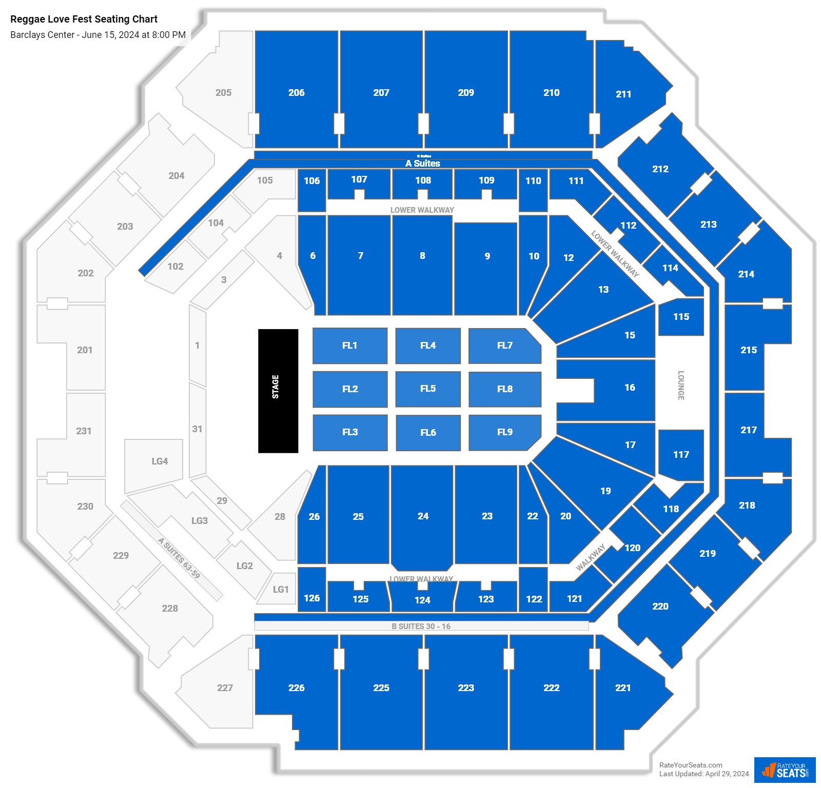 Barclays Center Concert Seating Chart