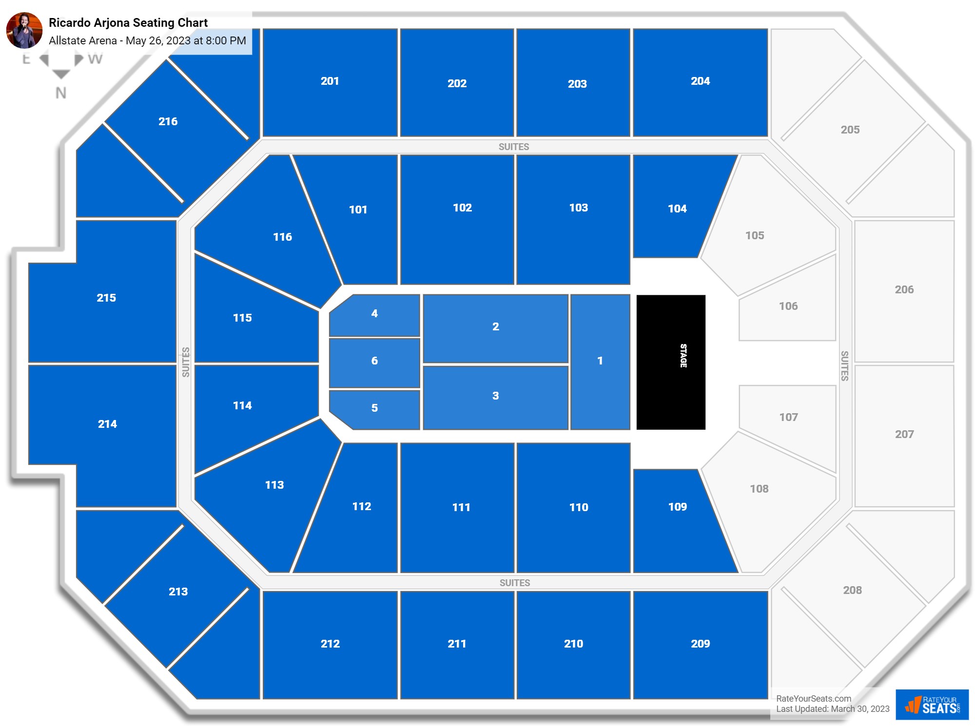 Allstate Arena Concert Seating Chart