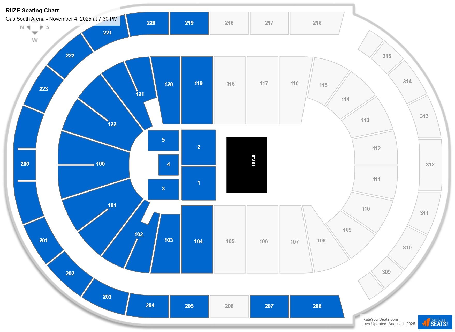 RIIZE seating chart Gas South Arena