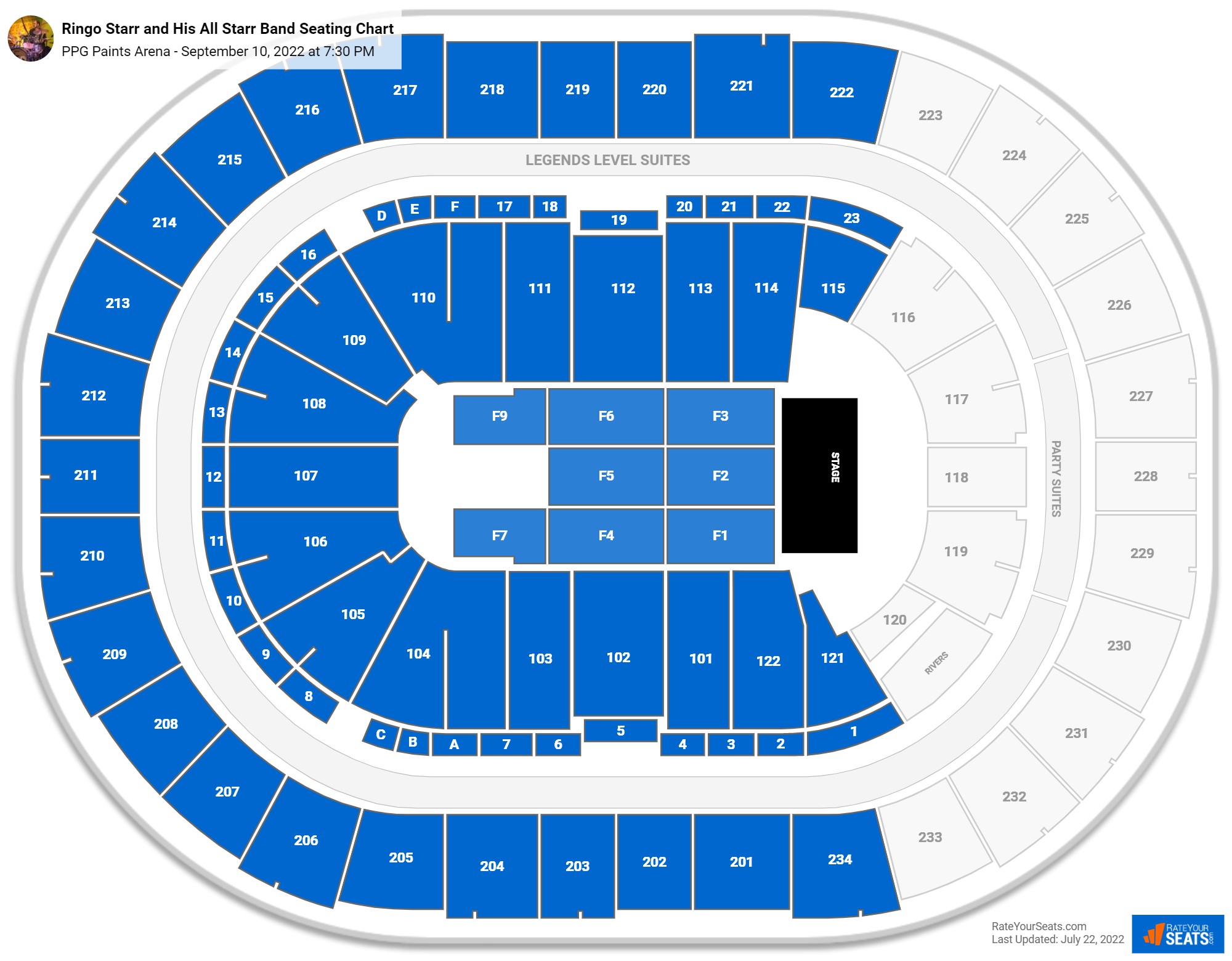 PPG Paints Arena Concert Seating Chart - RateYourSeats.com