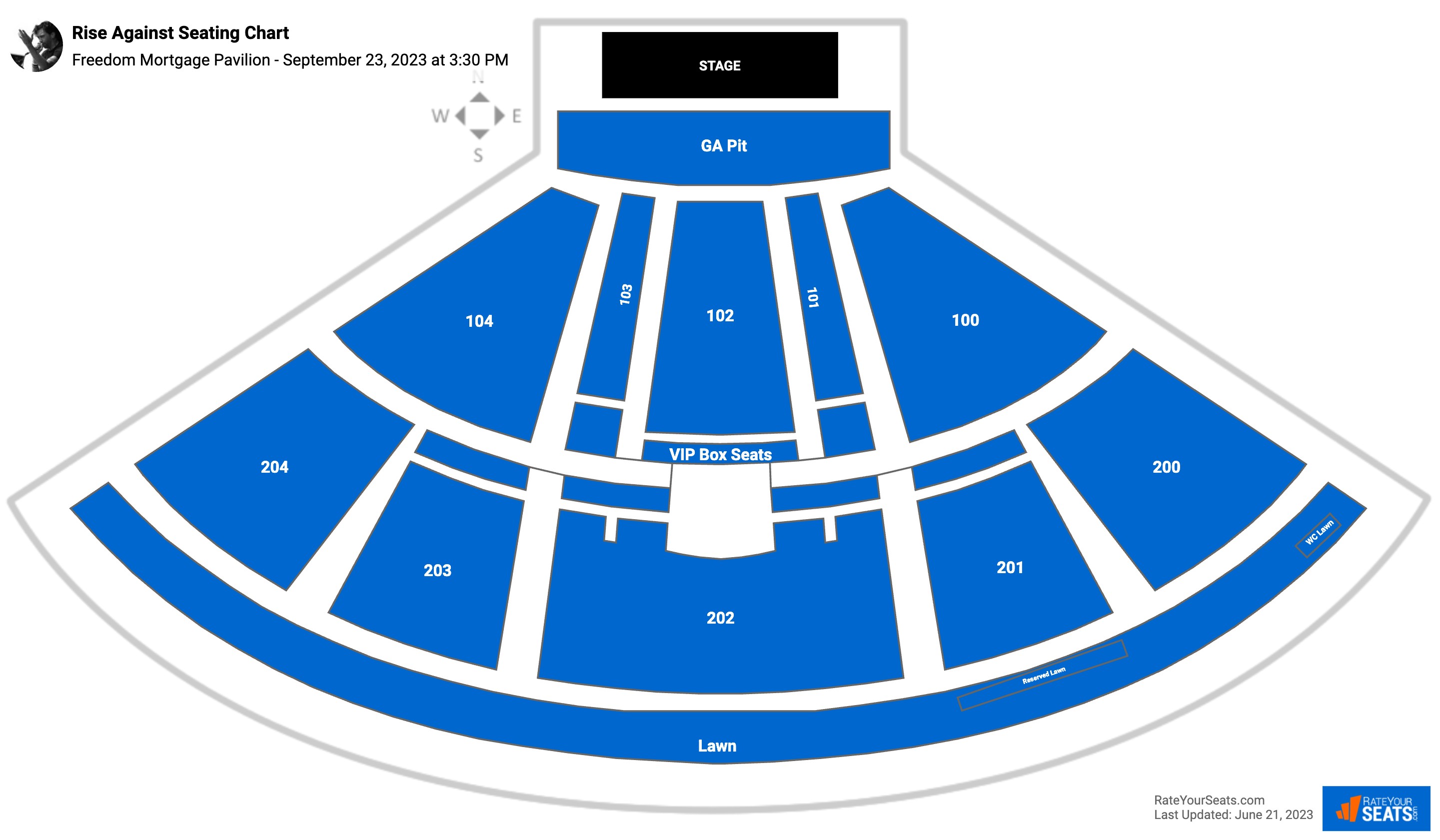 Freedom Mortgage Pavilion Seating Chart