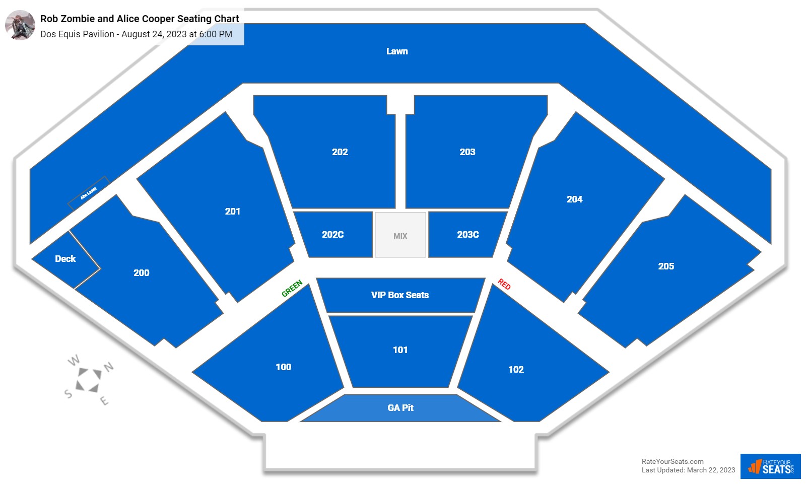 Dos Equis Pavilion Seating Chart - RateYourSeats.com