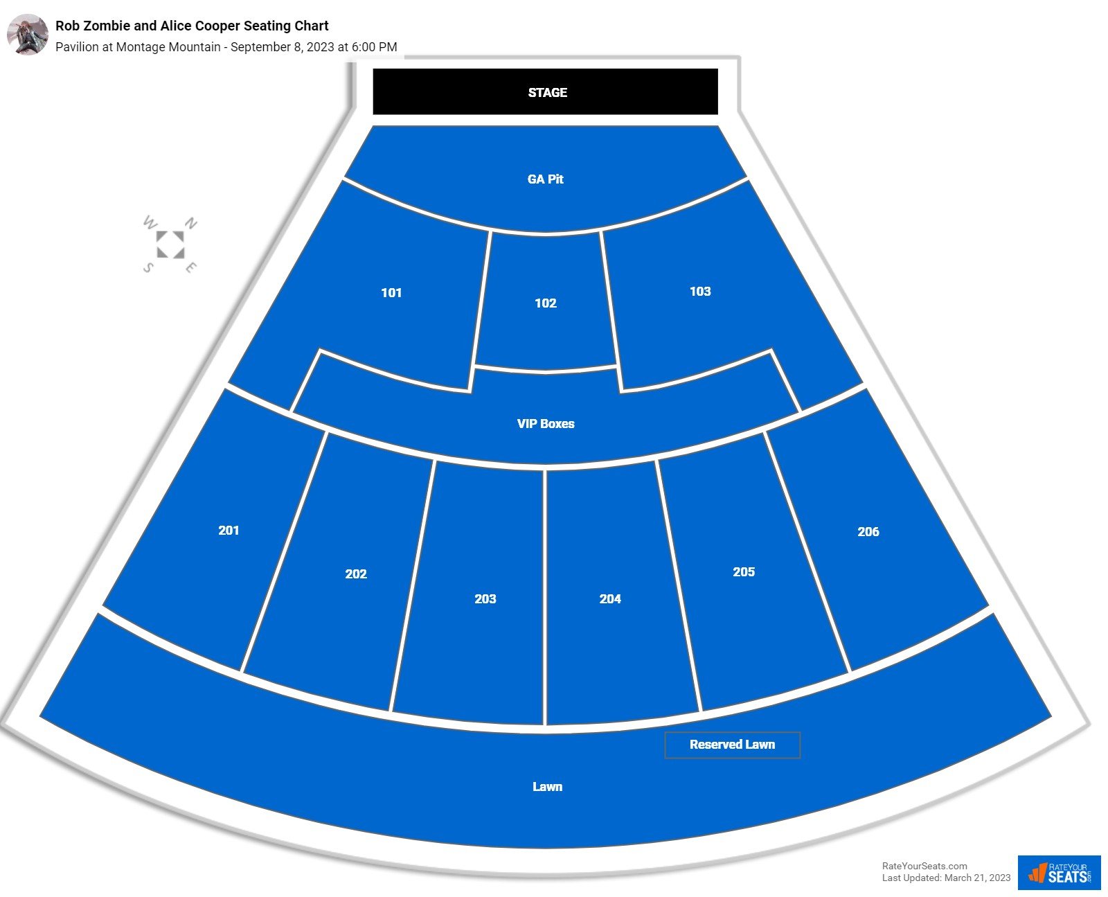 Pavilion at Montage Mountain Seating Chart - RateYourSeats.com