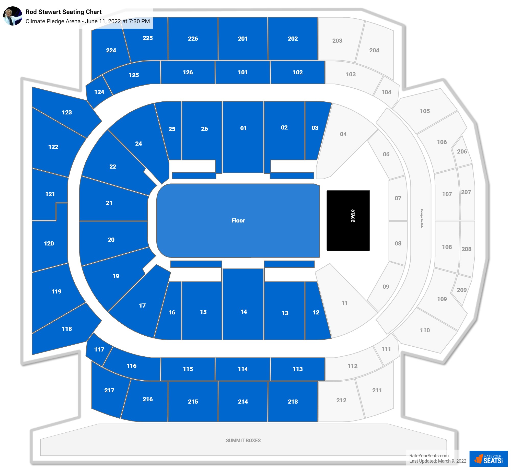 Climate Pledge Arena Concert Seating Chart - RateYourSeats.com