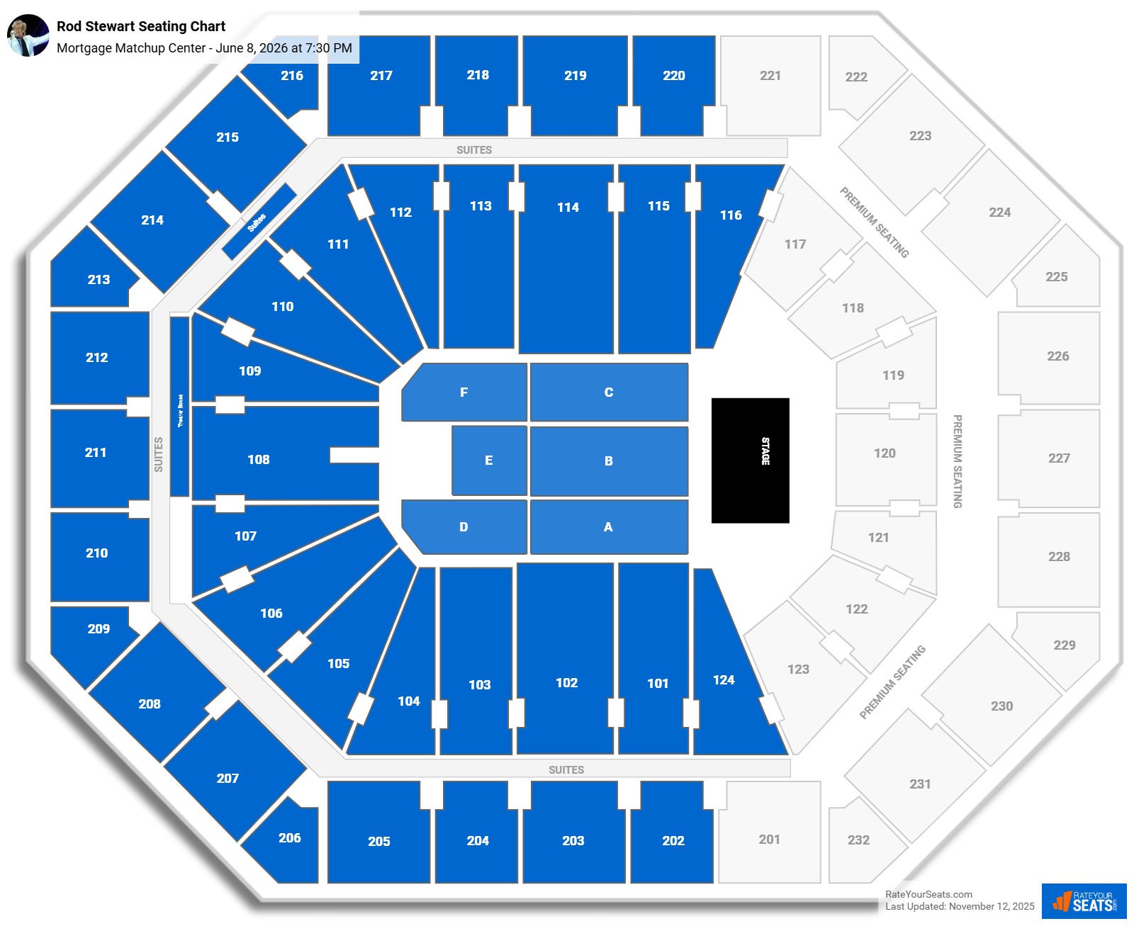 Rod Stewart seating chart Mortgage Matchup Center
