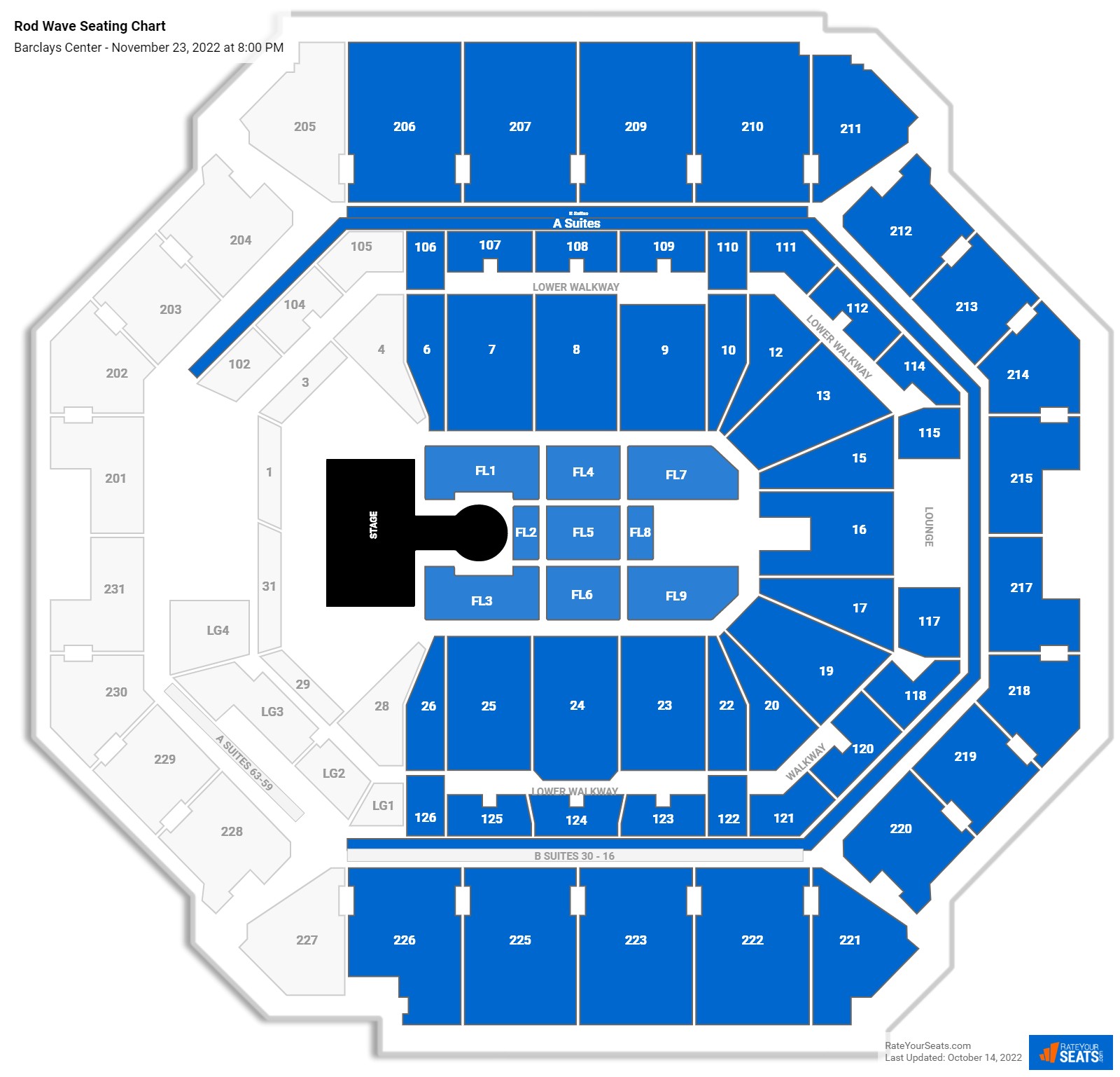 Barclays Center Concert Seating Chart - RateYourSeats.com