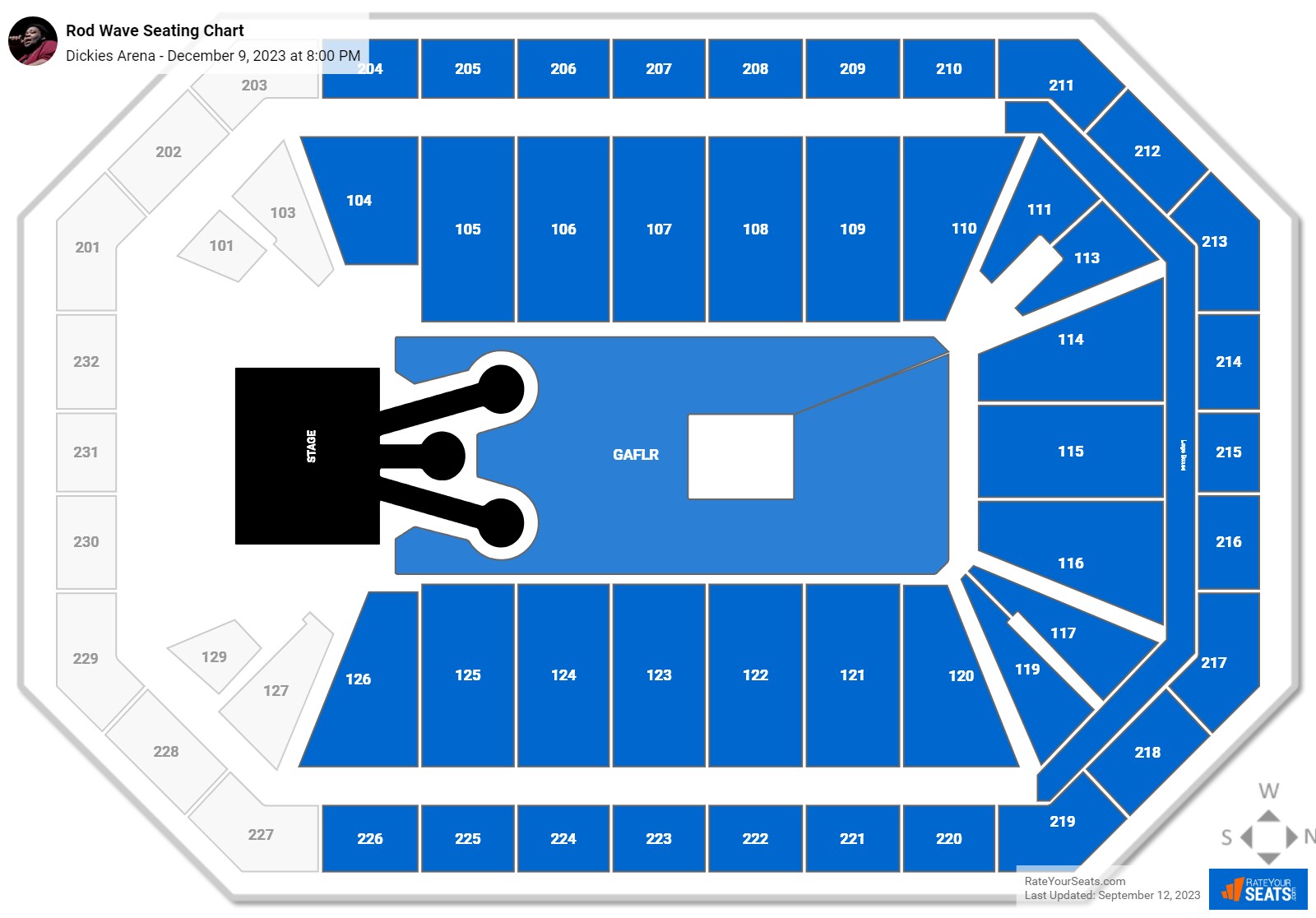 Dickies Arena Concert Seating Chart - RateYourSeats.com